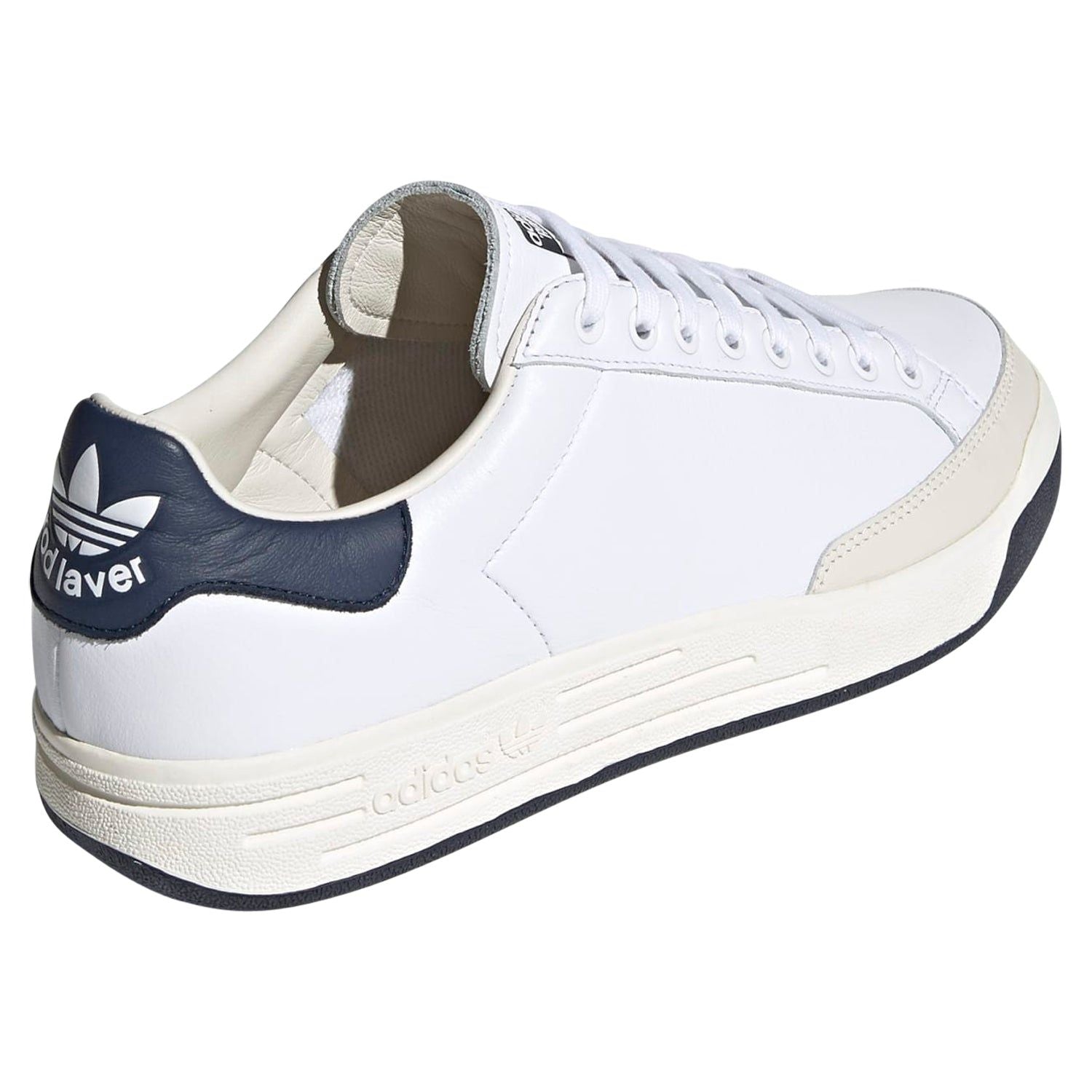 adidas Originals Unisex Rod Laver Shoes - White / Navy - ViaductClothing - -