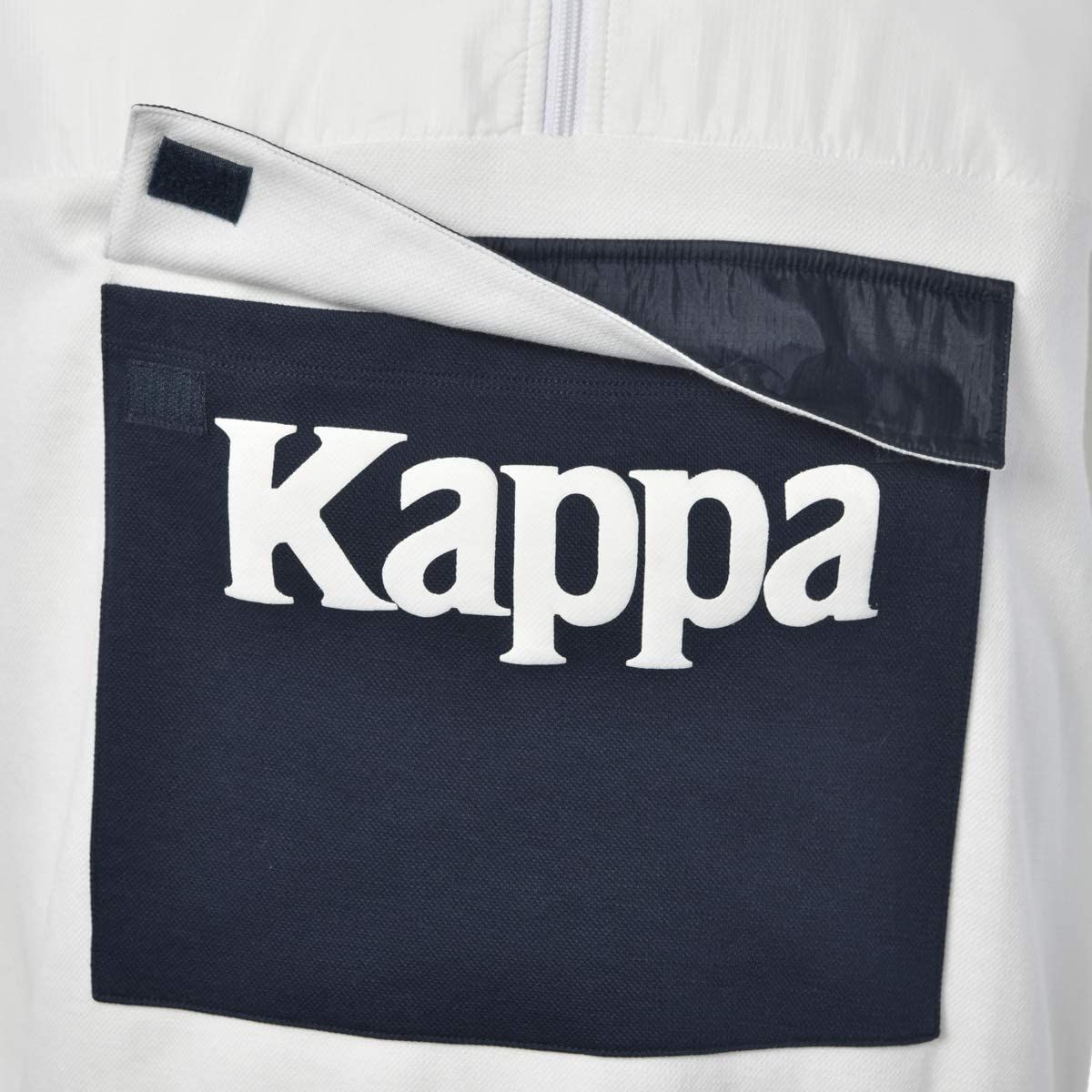 Kappa If Half Zip Fleece Sweatshirt - White / Navy - ViaductClothing -  -