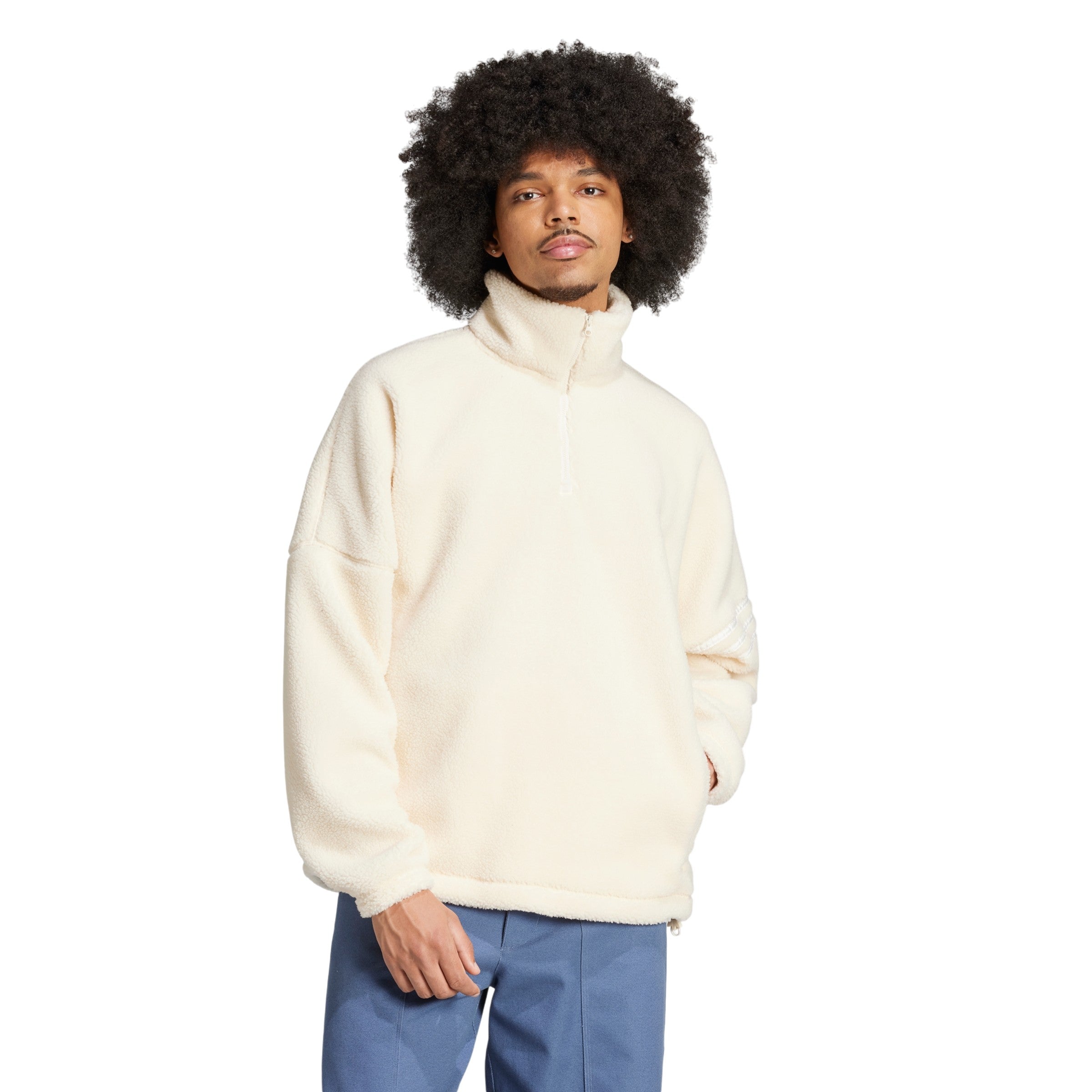 adidas Originals Neuclassics Polar Fleece 1/2 Zip Sweatshirt - White