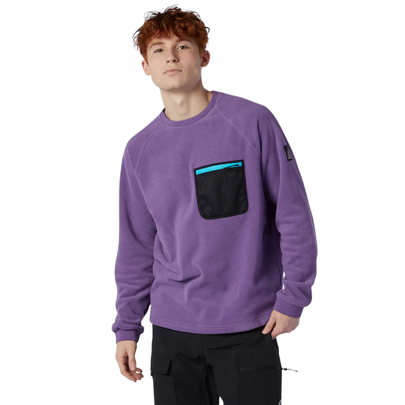 New Balance All Terrain Pocket Crew Polar Fleece - Purple - ViaductClothing - -