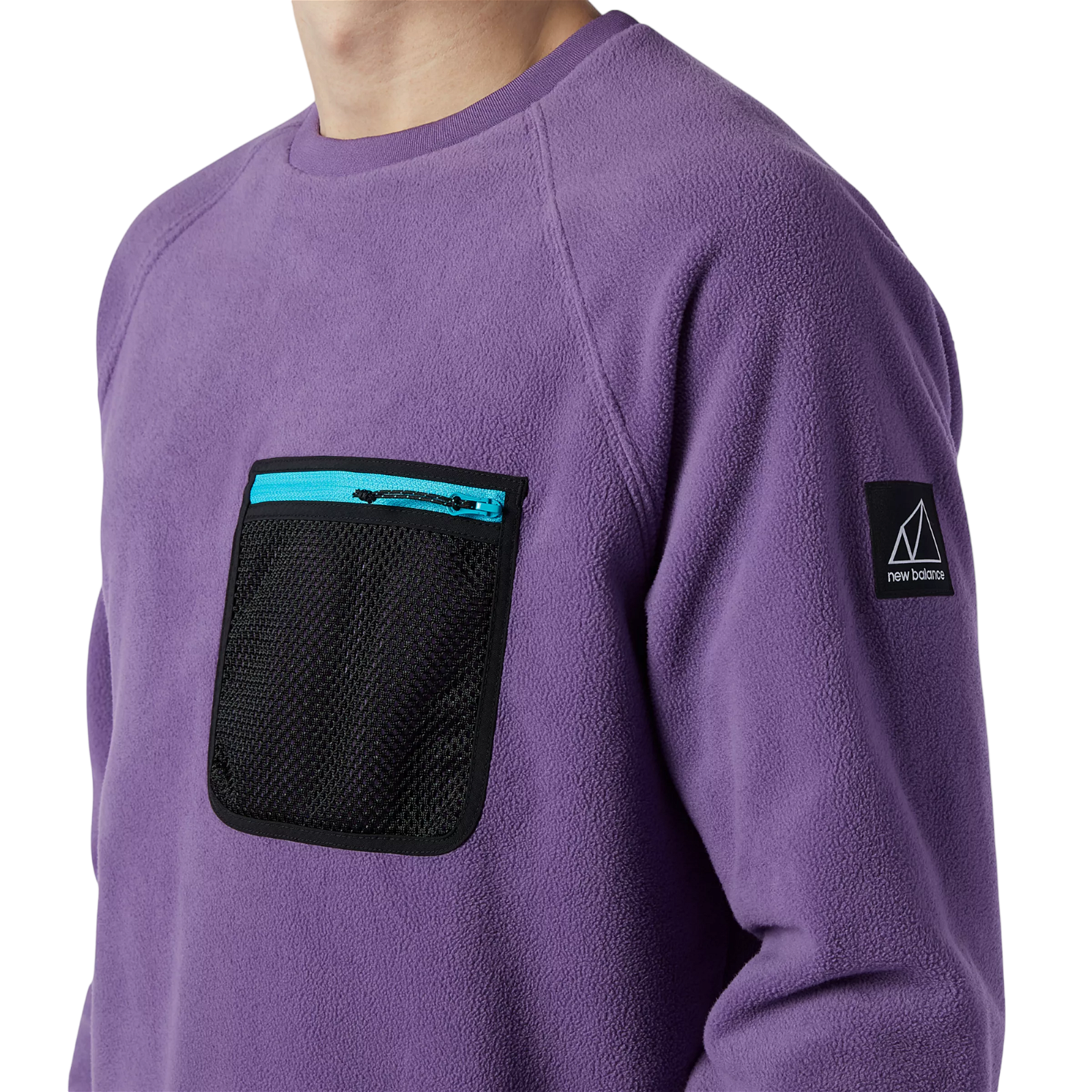 New Balance All Terrain Pocket Crew Polar Fleece - Purple - ViaductClothing - -