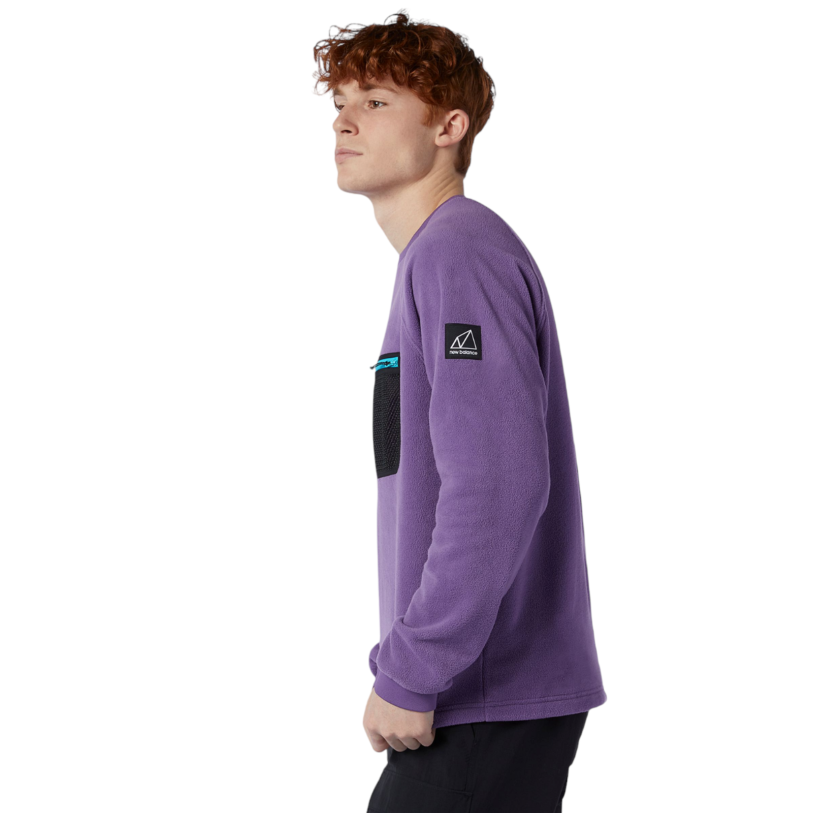 New Balance All Terrain Pocket Crew Polar Fleece - Purple - ViaductClothing - -