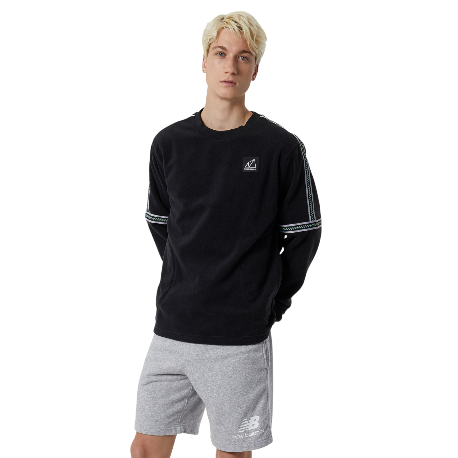 New Balance All Terrain Polar Fleece Crew Sweatshirt - Black - ViaductClothing - -