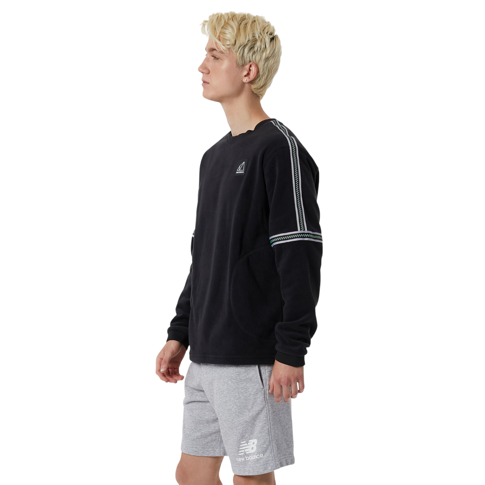 New Balance All Terrain Polar Fleece Crew Sweatshirt - Black - ViaductClothing - -