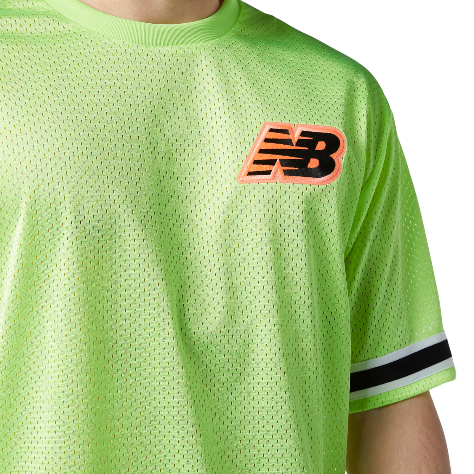 New Balance Athletics Psy Varsity Mesh Tee - Neon Lime - ViaductClothing - -