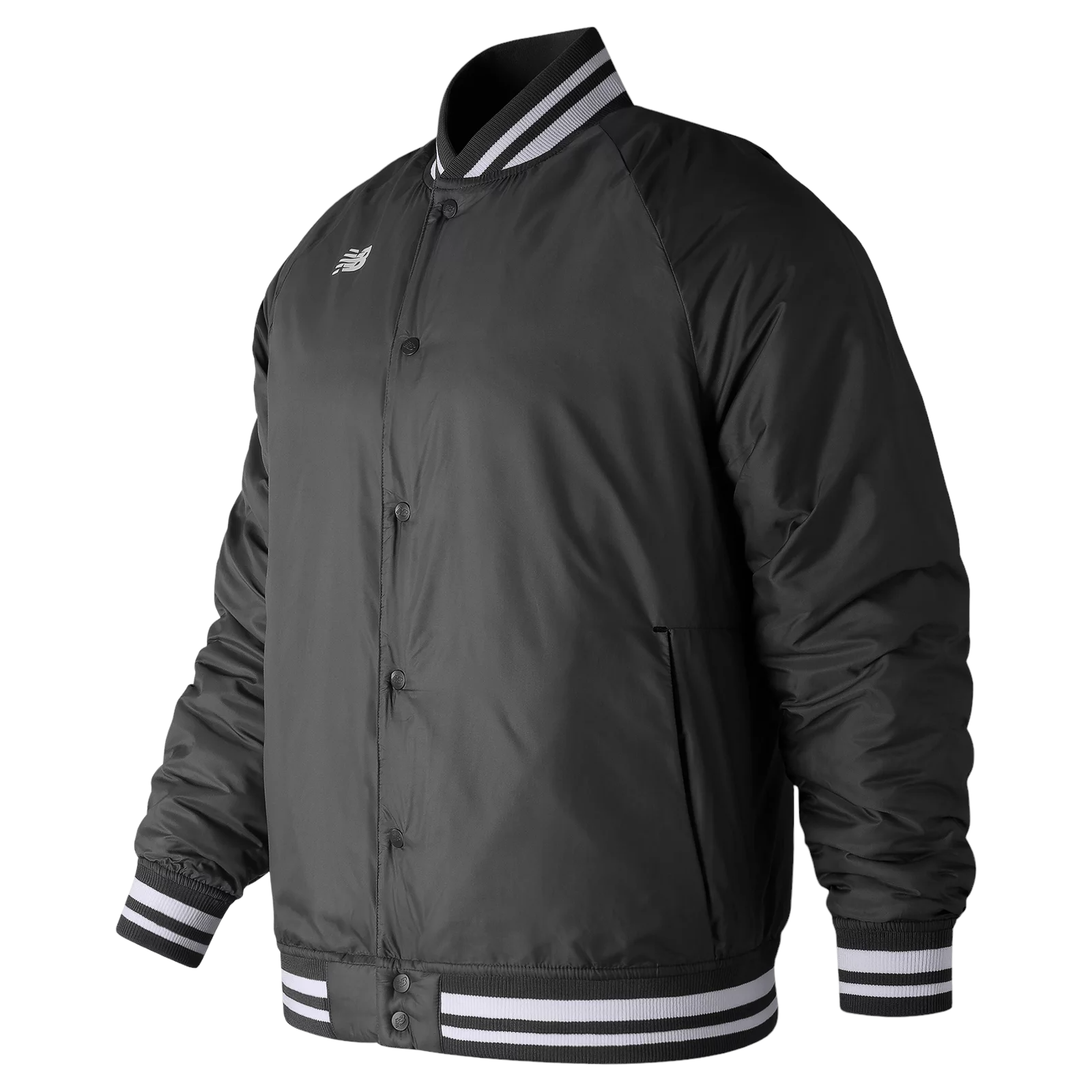 New Balance Dug Out Padded Varsity Jacket - Petrol Grey - ViaductClothing - -