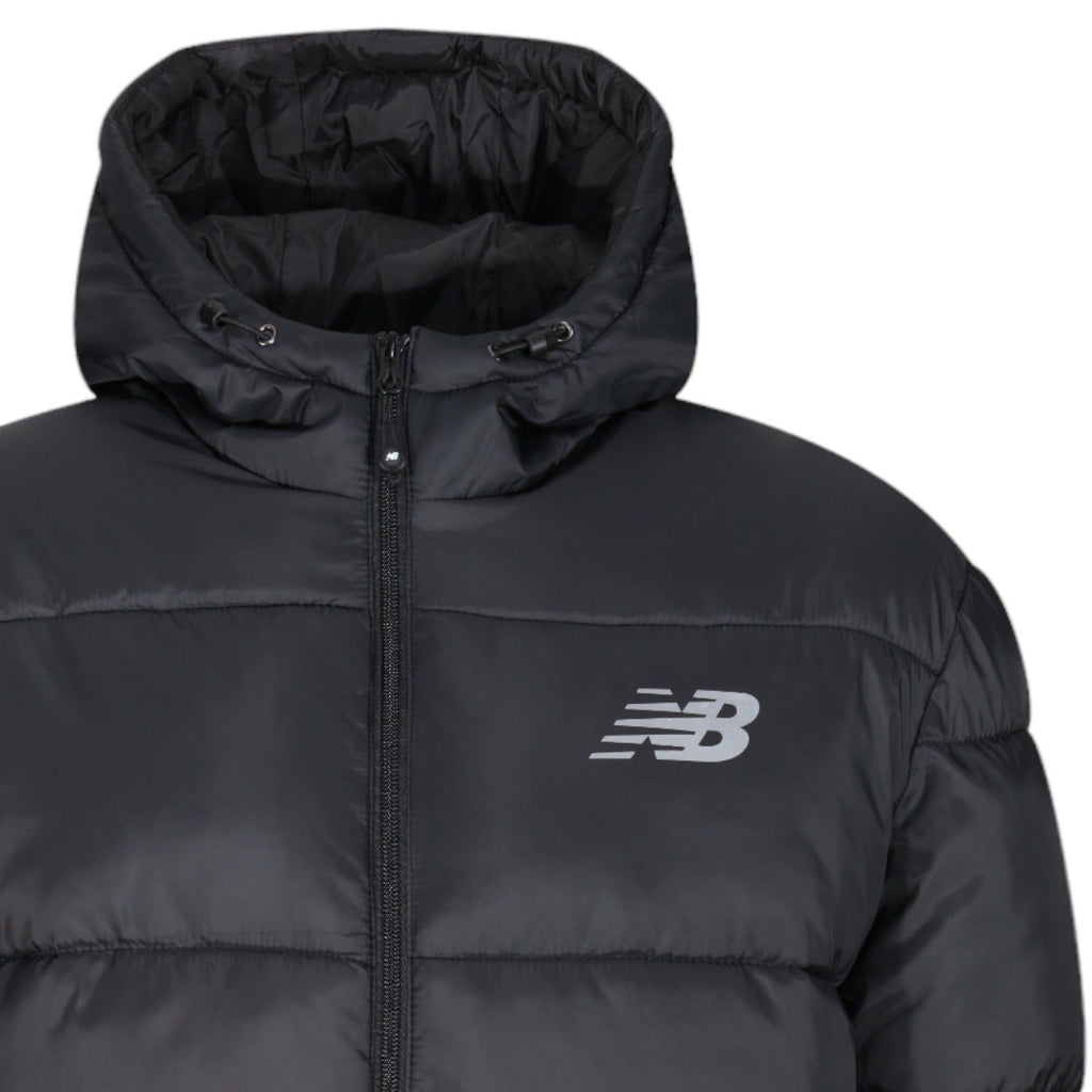 New Balance Long Puffer Jacket Coat Black
