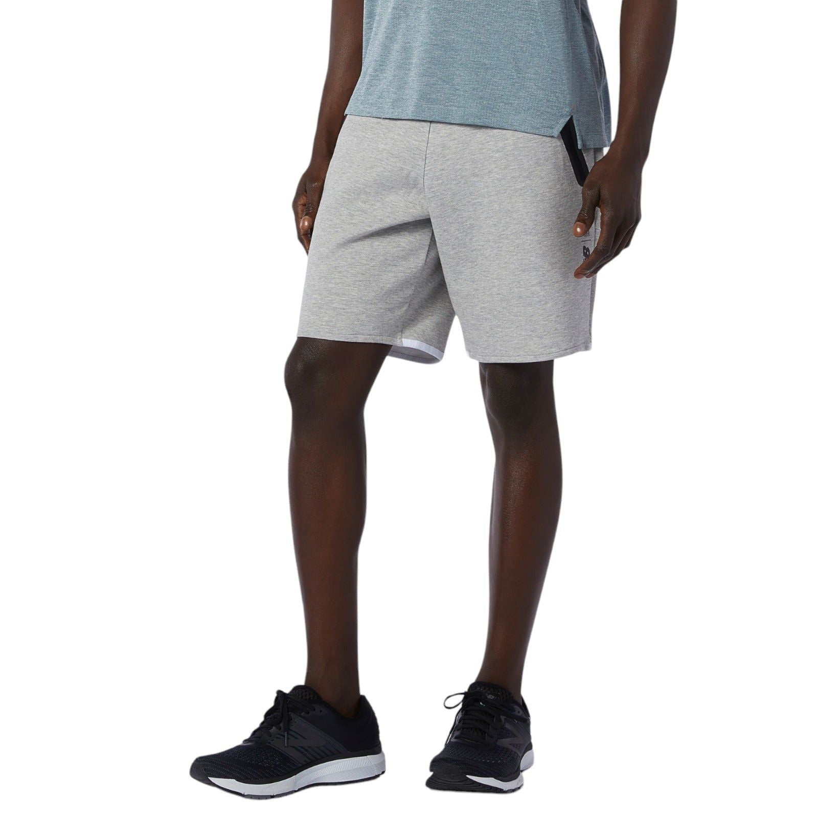 New Balance Men's Fortitech Fleece Shorts - Grey - ViaductClothing - -