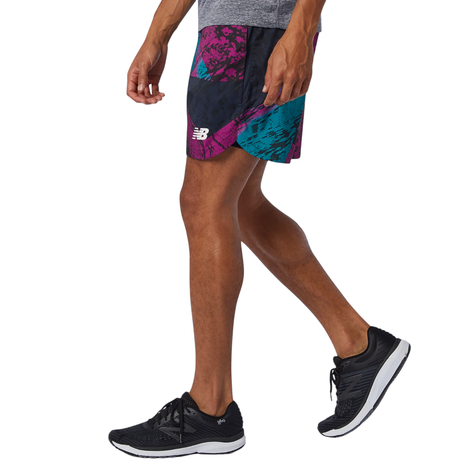 New Balance Printed Fast Flight 7 inch 2 In 1 Short - Jewel Pink - ViaductClothing - -