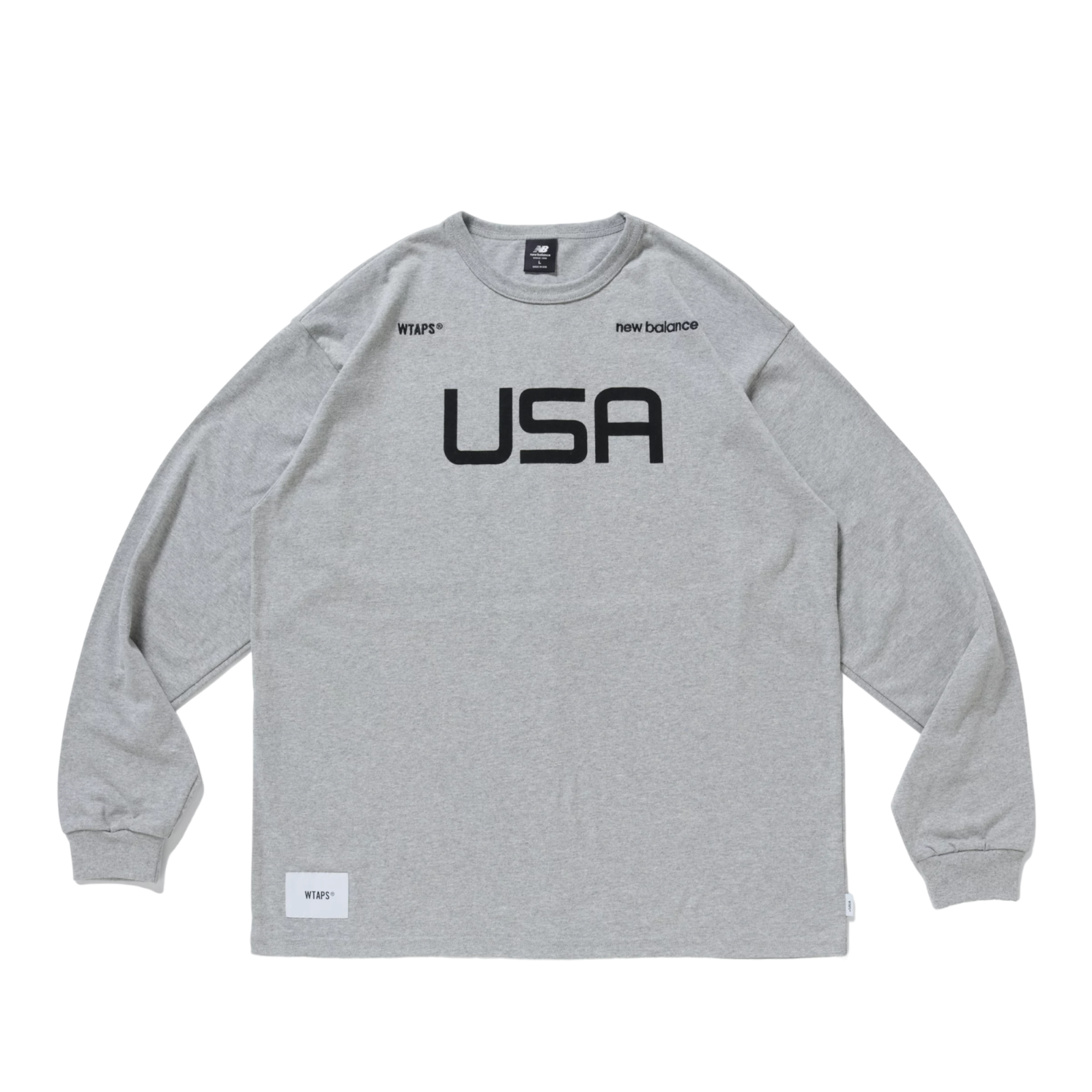 New Balance x WTAPS TC Long Sleeved Jersey Tee - Grey - ViaductClothing - -