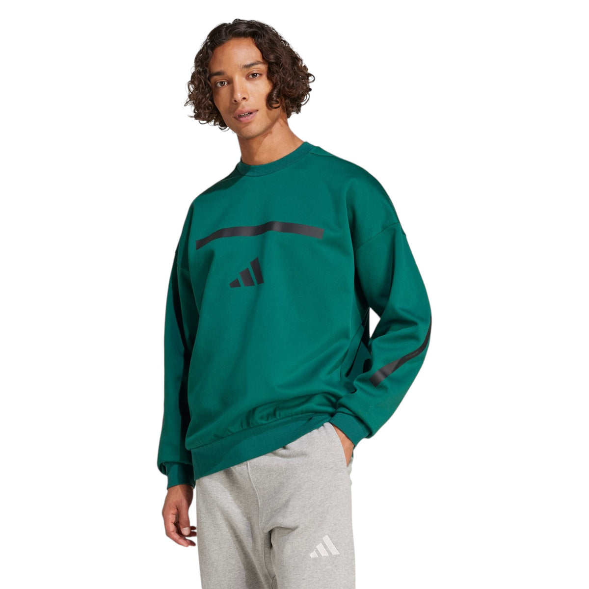adidas Men's Z.N.E. Crew Sweatshirt - Green