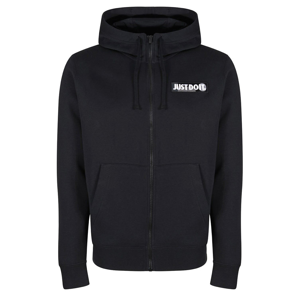 Nike Sportswear Just Do It Full Zip Fleece Hoodie Black CU4052 011 ViaductClothing