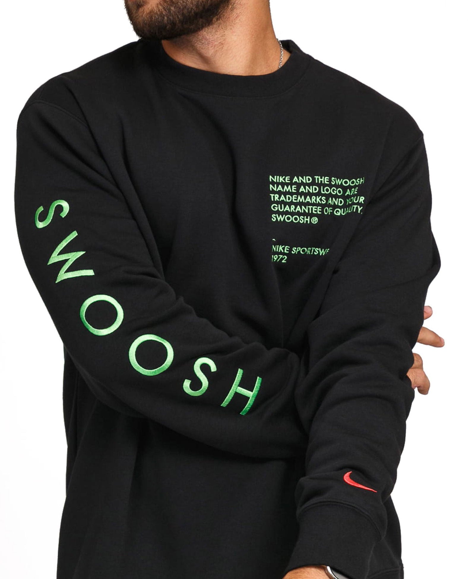 Nike Sportswear NSW Swoosh Sweatshirt - Black - ViaductClothing - -