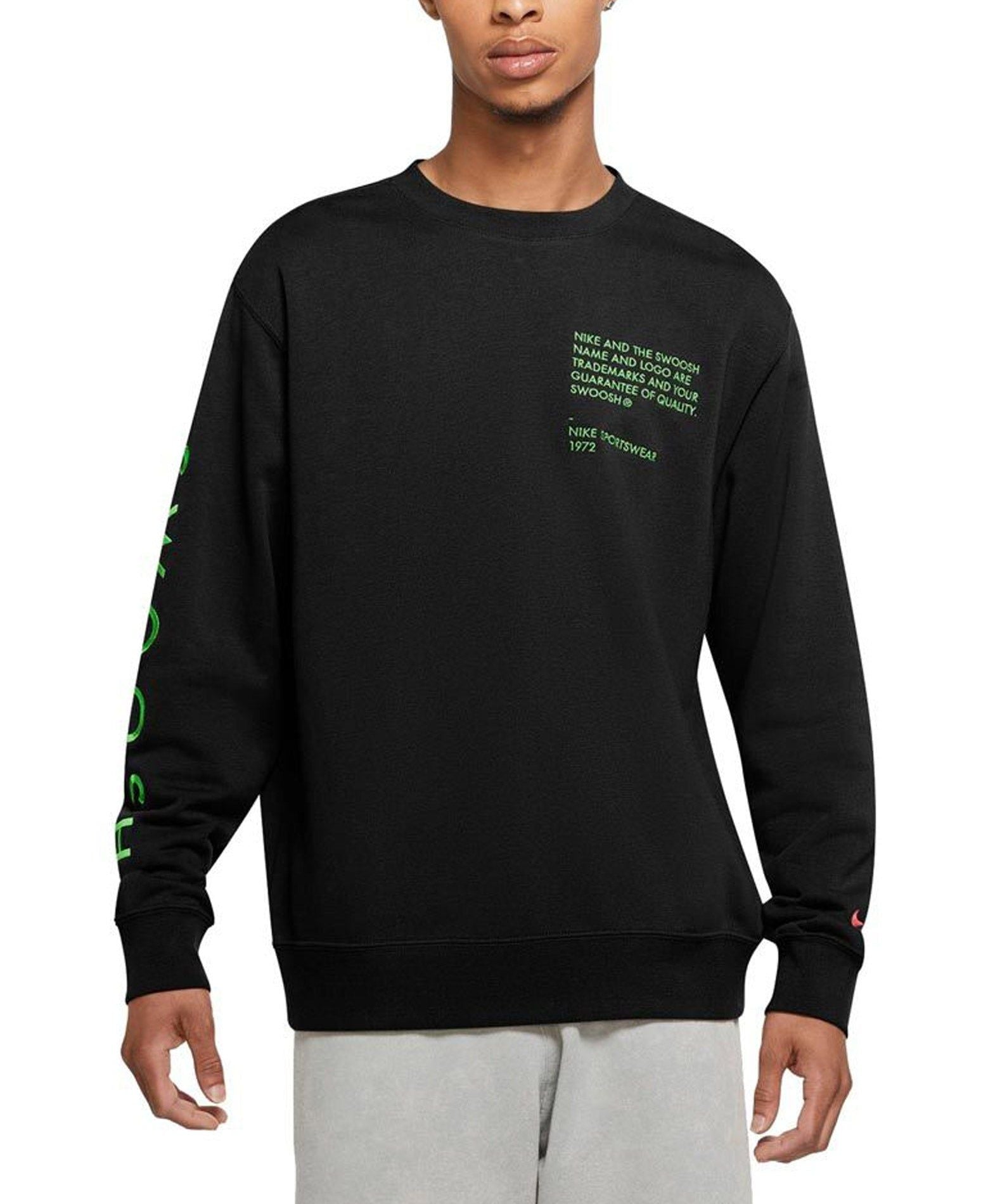 Nike Sportswear NSW Swoosh Sweatshirt - Black - ViaductClothing - -