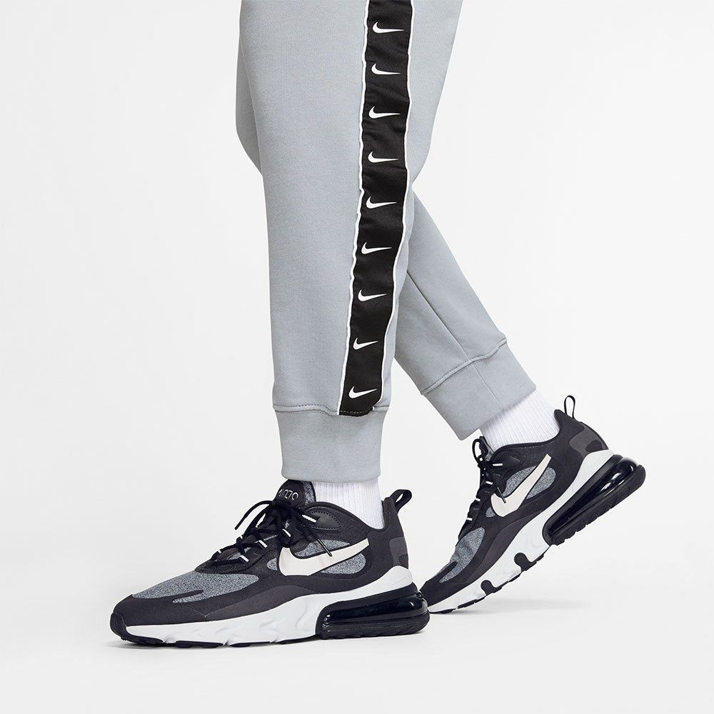 Nike Sportswear Swoosh Tape Fleece Pant Joggers - Grey Black - ViaductClothing - -