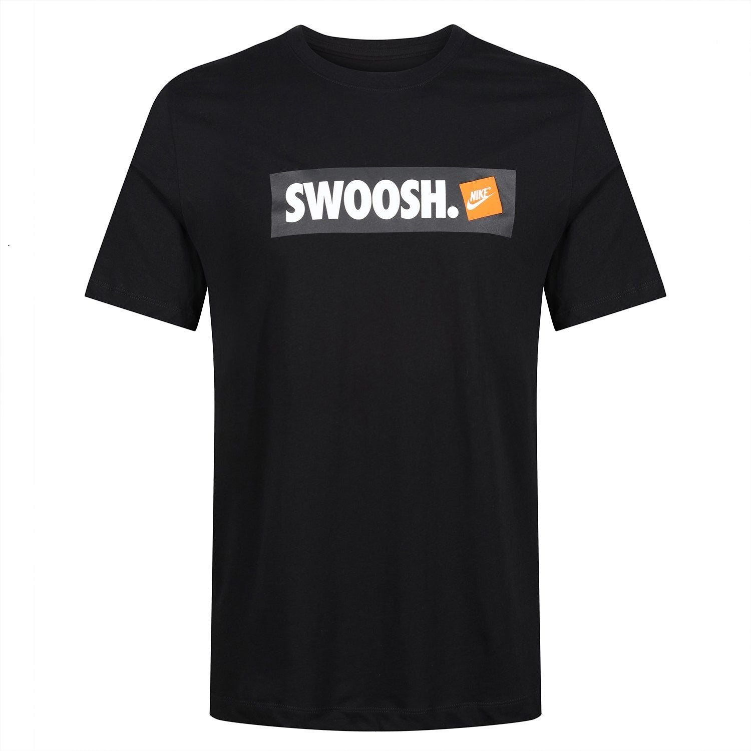 Nike Swoosh Box Logo Tee - Black & White - ViaductClothing - -
