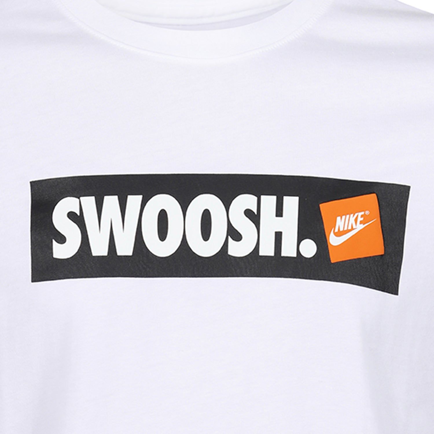 Nike Swoosh Box Logo Tee - White - ViaductClothing - -