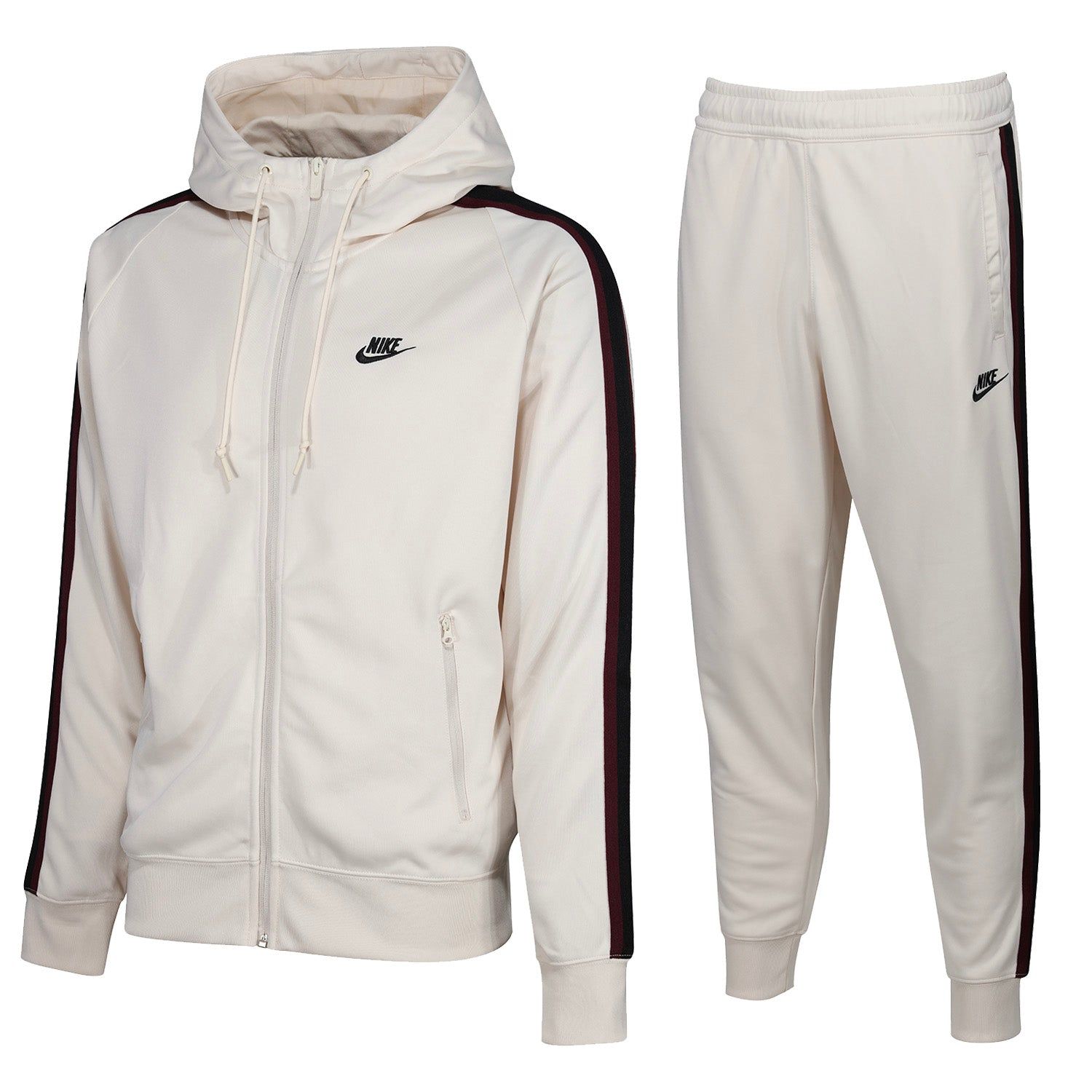 Nike Tribute Full ZIp Polyester Tracksuit - Off White - ViaductClothing - -