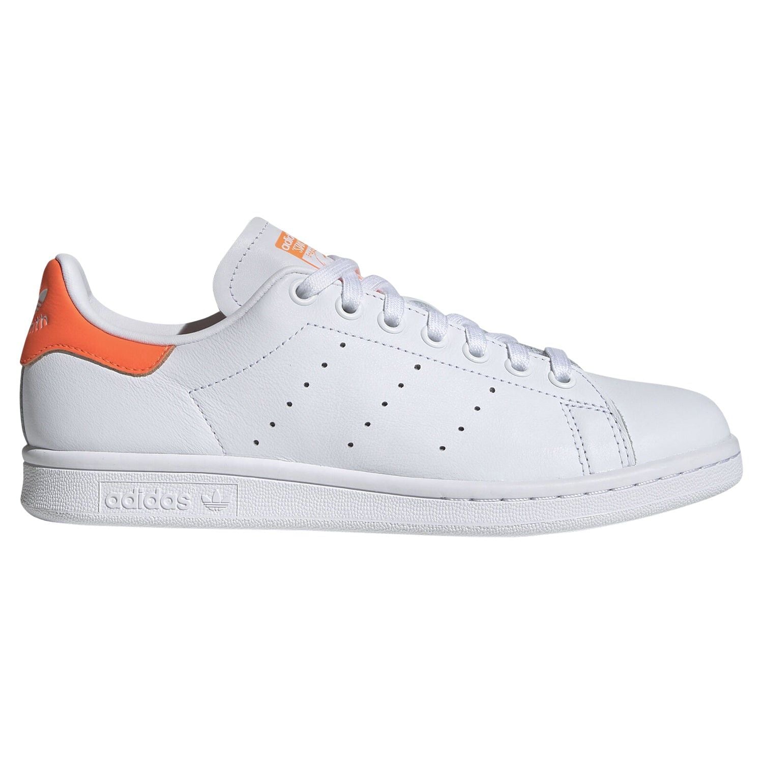 adidas Originals Women's Stan Smith Shoe - White/Orange - ViaductClothing - -