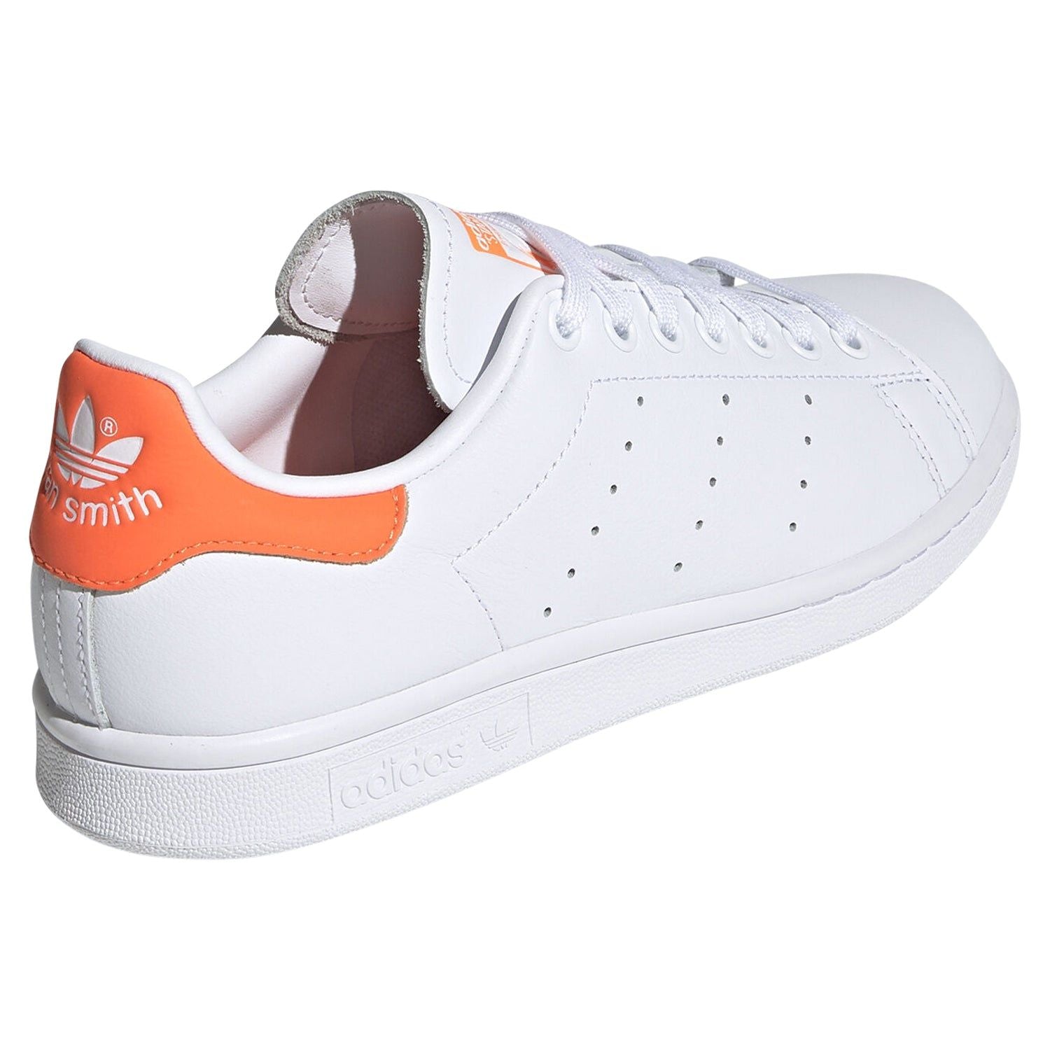 adidas Originals Women's Stan Smith Shoe - White/Orange - ViaductClothing - -