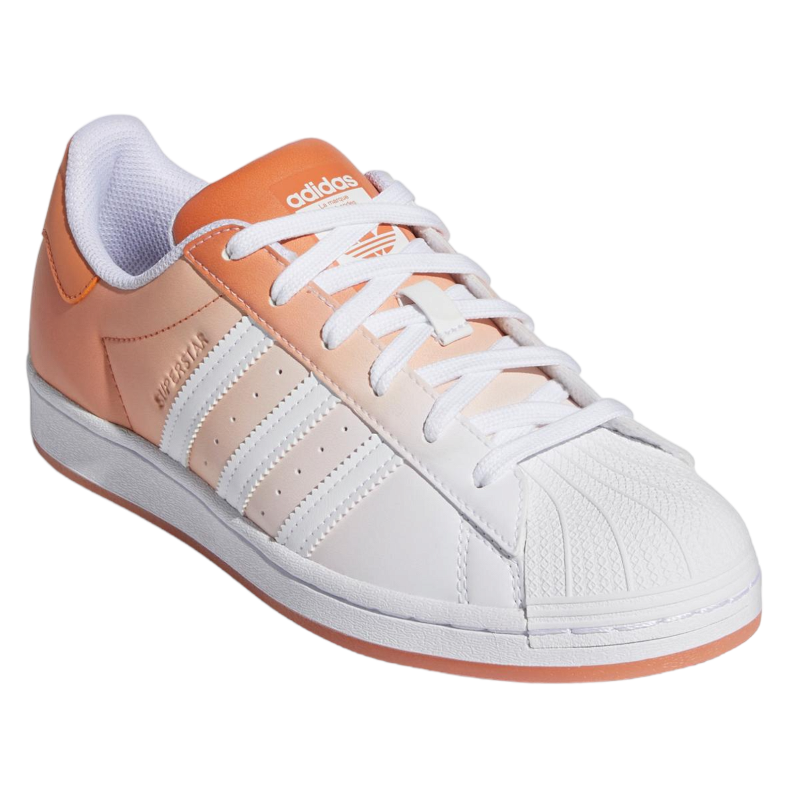 adidas Originals Womens Superstar Gradient Copper Shoes - White / Orange - ViaductClothing - -