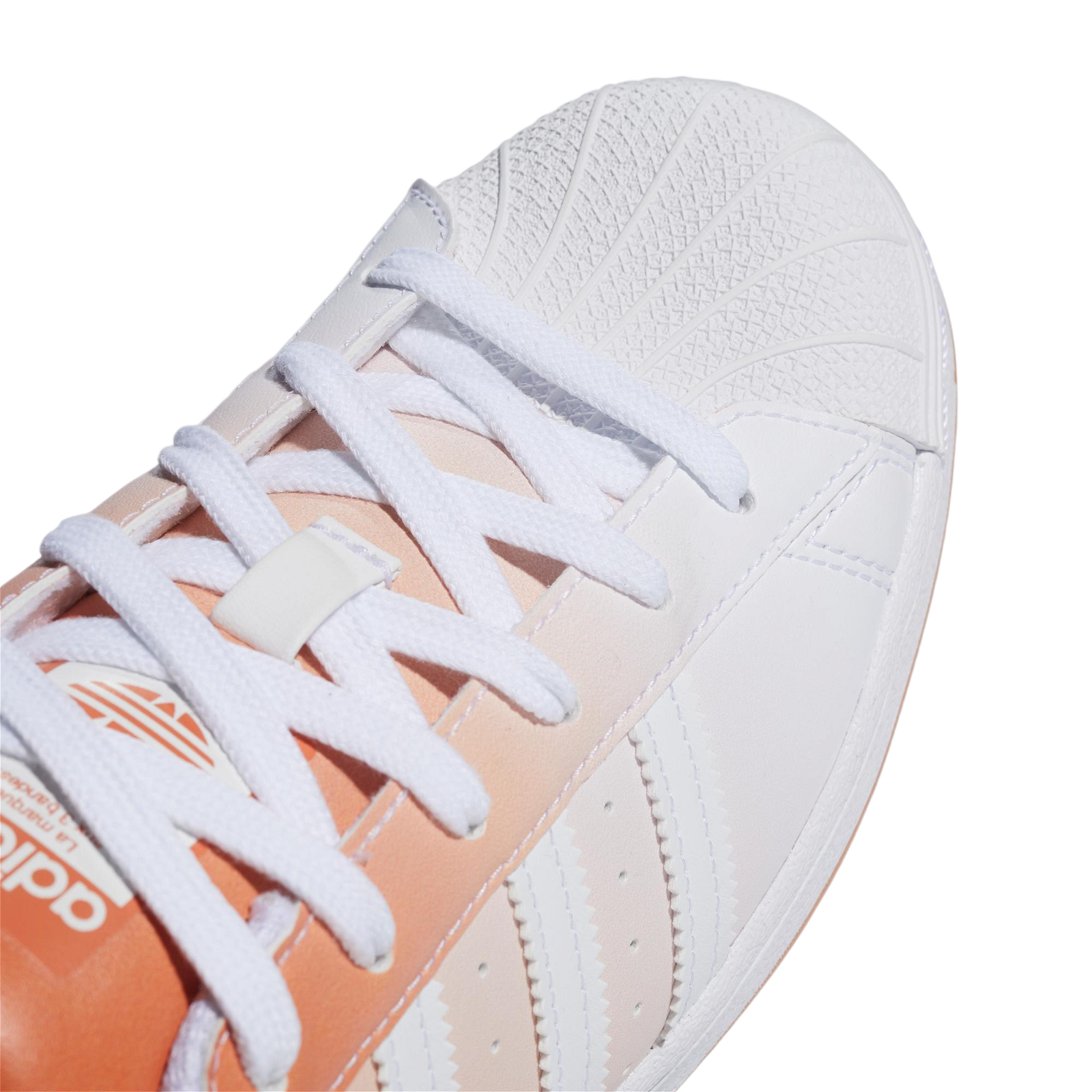 adidas Originals Womens Superstar Gradient Copper Shoes - White / Orange - ViaductClothing - -
