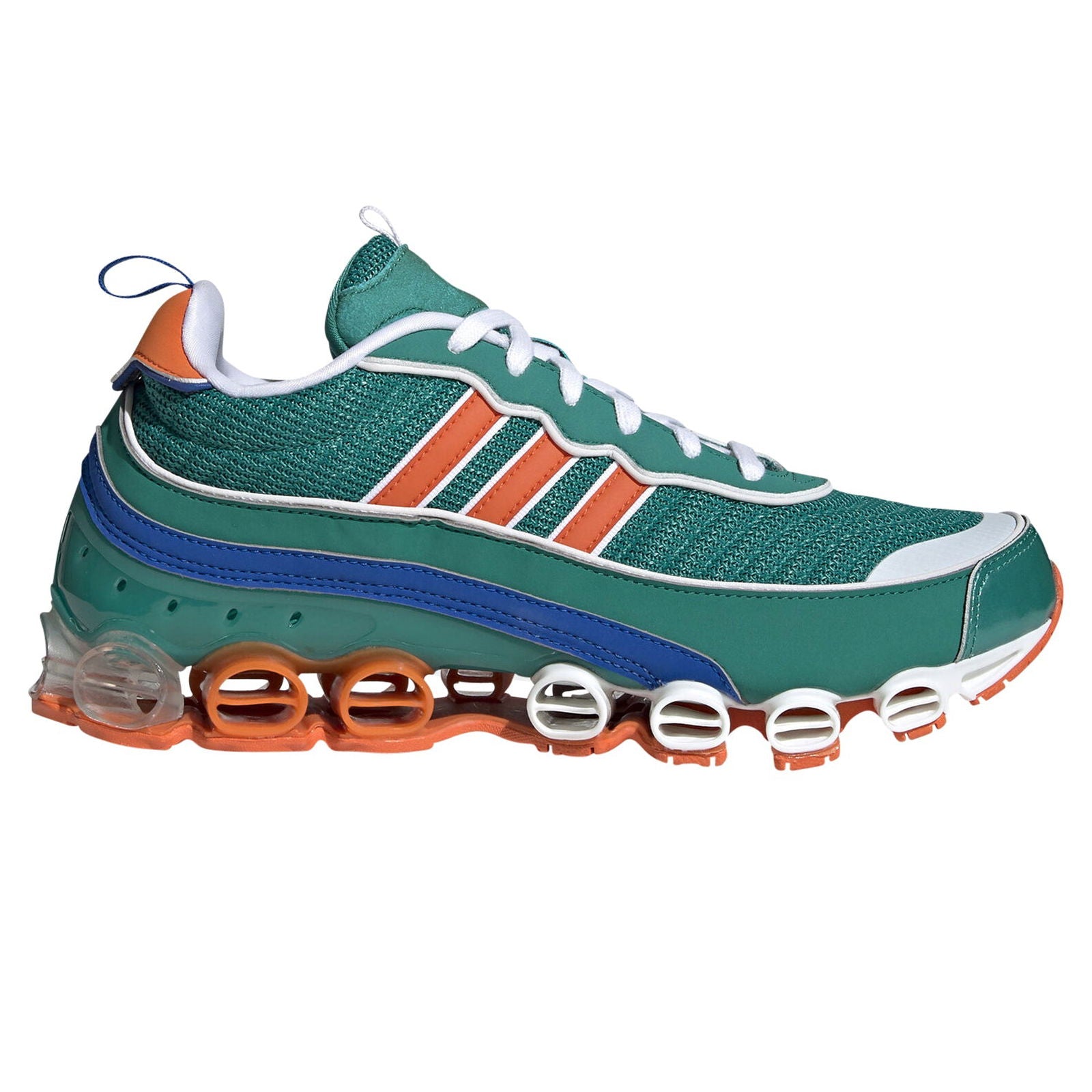 adidas Unisex Microbounce T1 Trainers - Glory Green / Orange - ViaductClothing - -