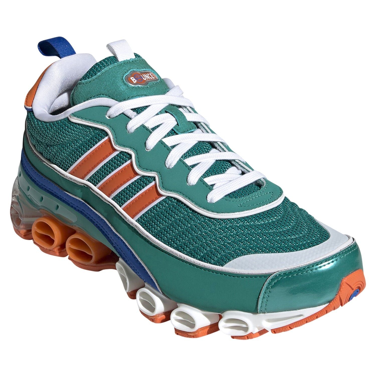 adidas Unisex Microbounce T1 Trainers - Glory Green / Orange - ViaductClothing - -