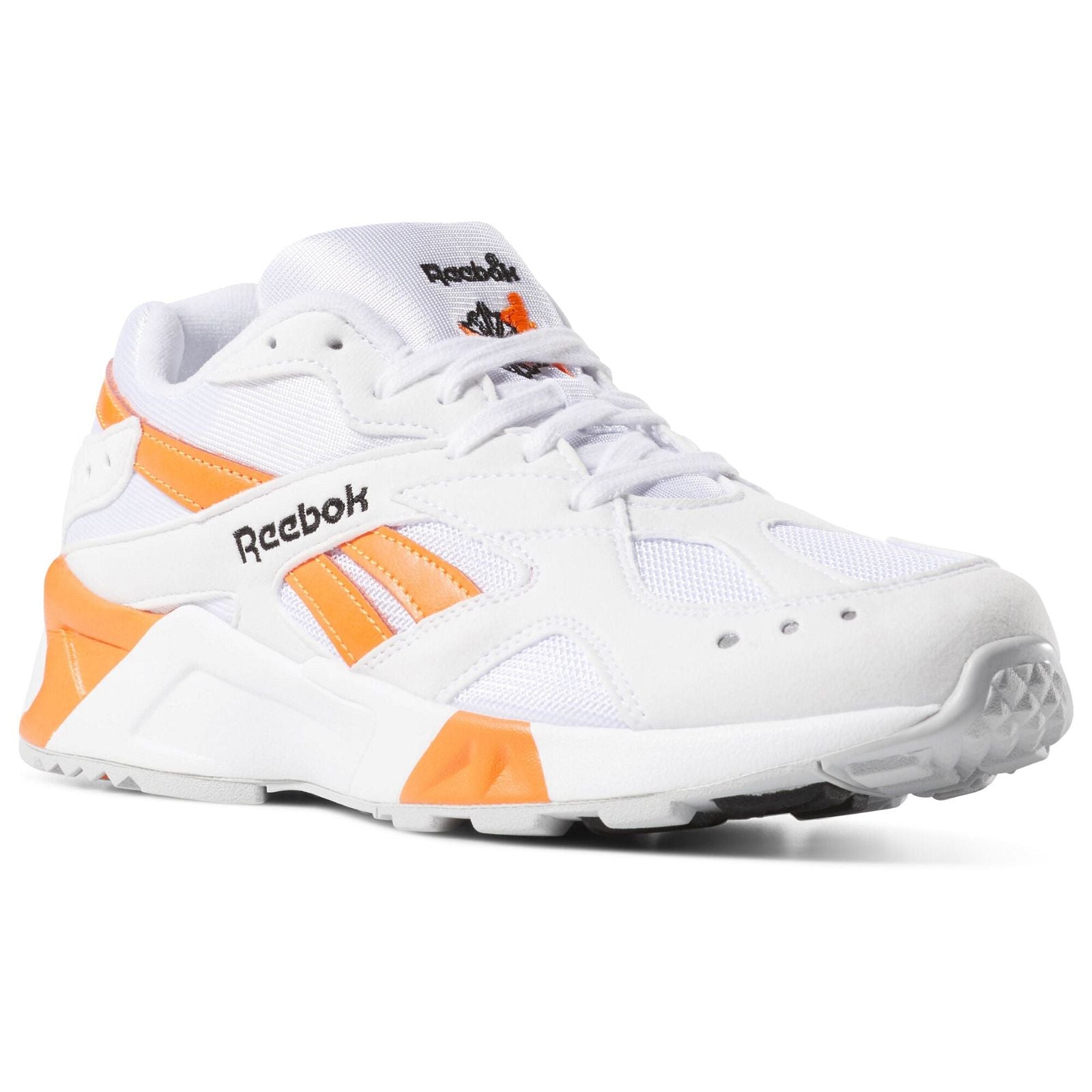 Reebok Aztrek Trainers - White/Orange - ViaductClothing - -