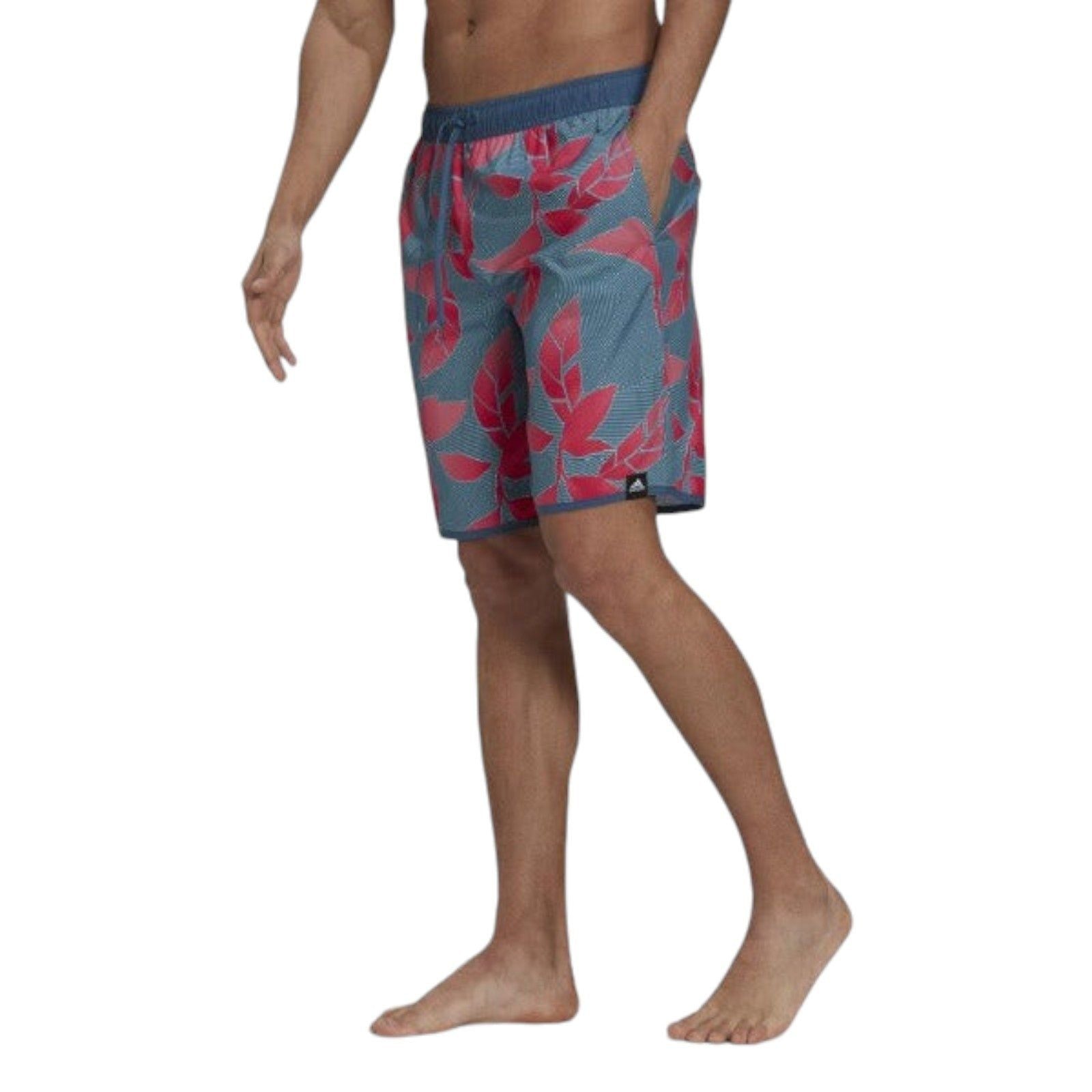 adidas Classic Length Graphic Swim Shorts - Multi / Orbit Indigo - ViaductClothing - -