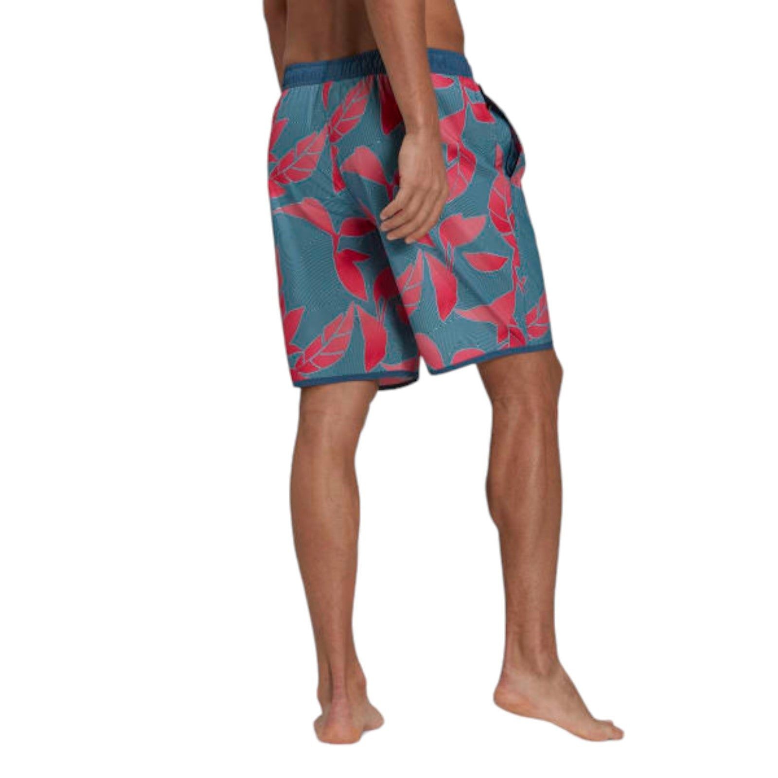 adidas Classic Length Graphic Swim Shorts - Multi / Orbit Indigo - ViaductClothing - -