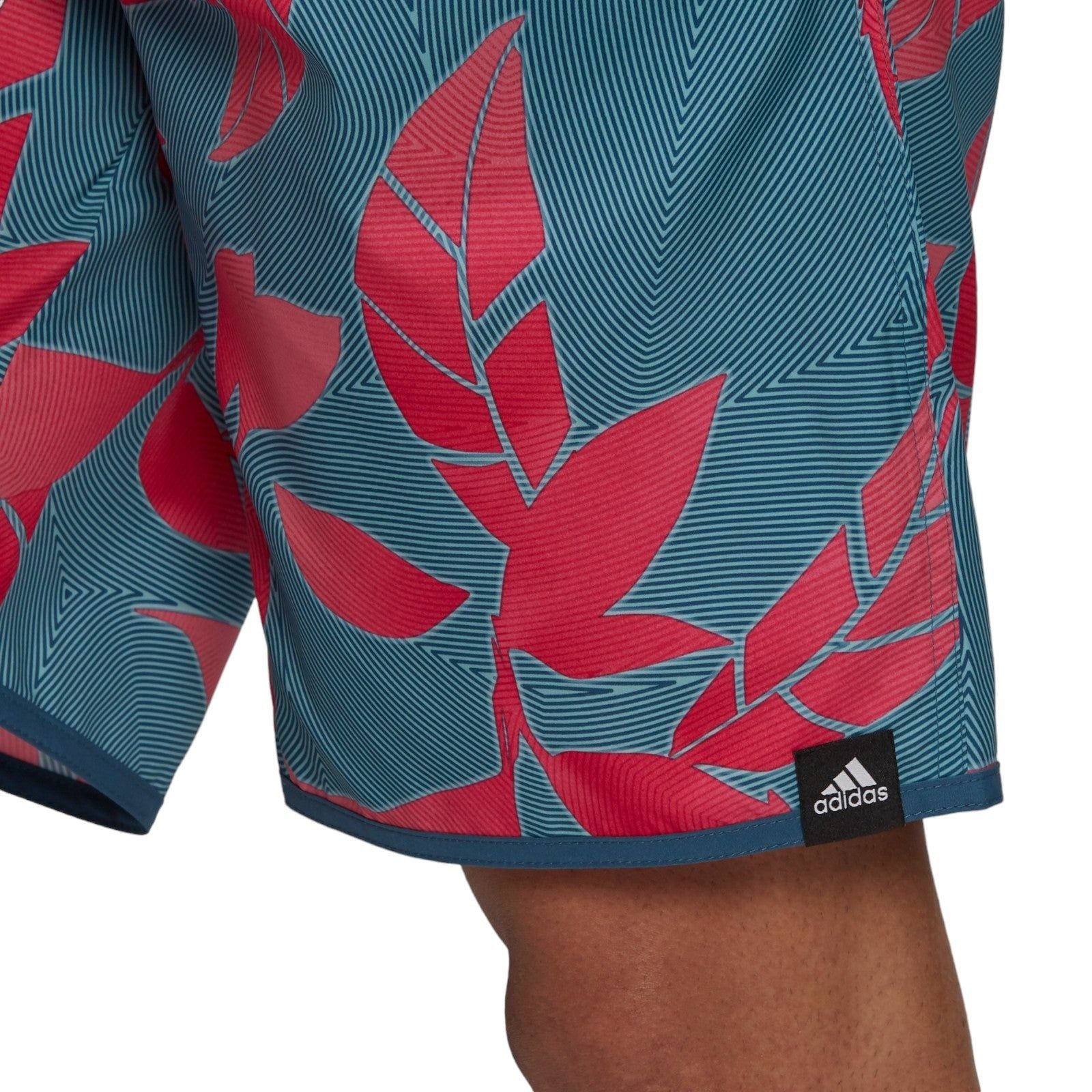 adidas Classic Length Graphic Swim Shorts - Multi / Orbit Indigo - ViaductClothing - -