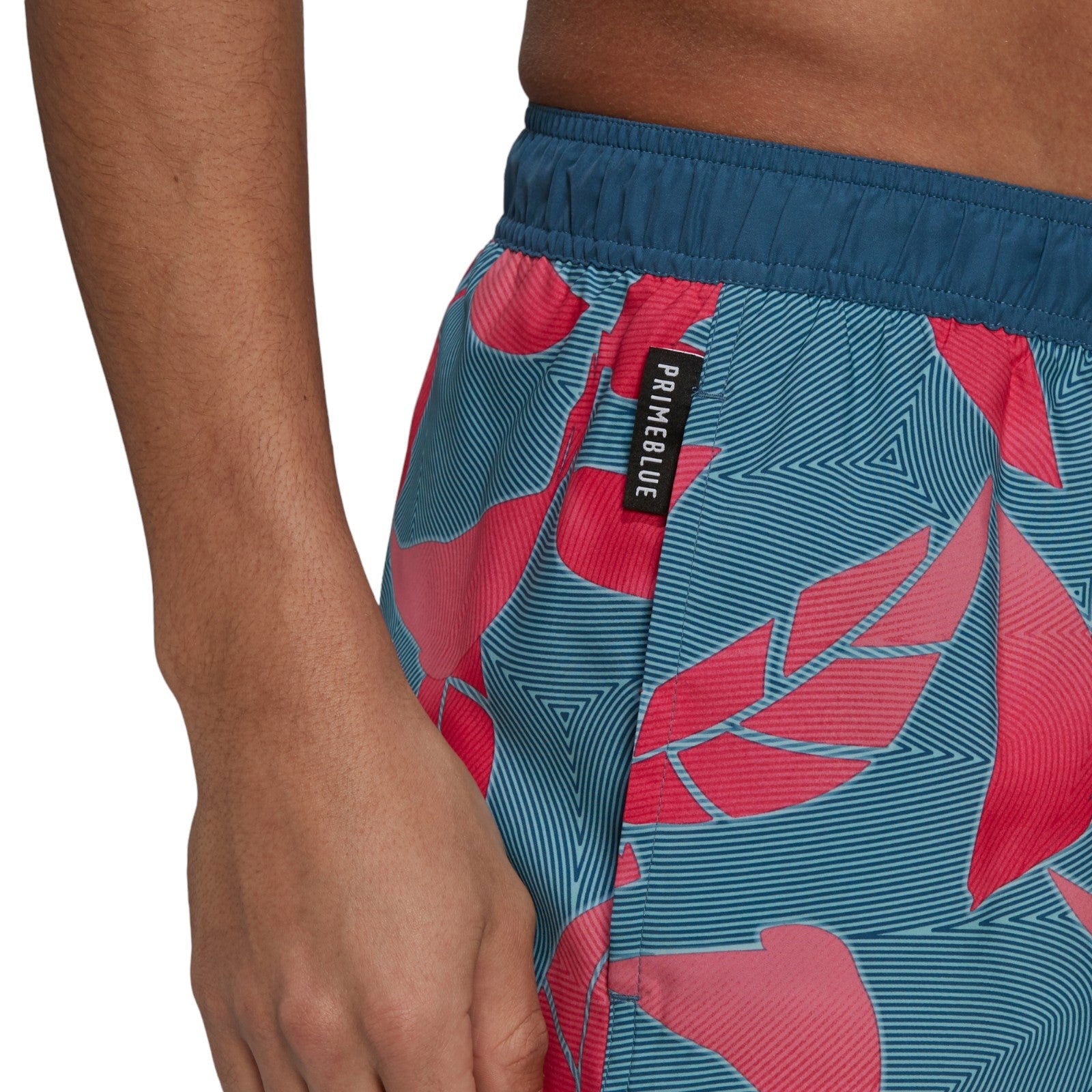 adidas Classic Length Graphic Swim Shorts - Multi / Orbit Indigo - ViaductClothing - -