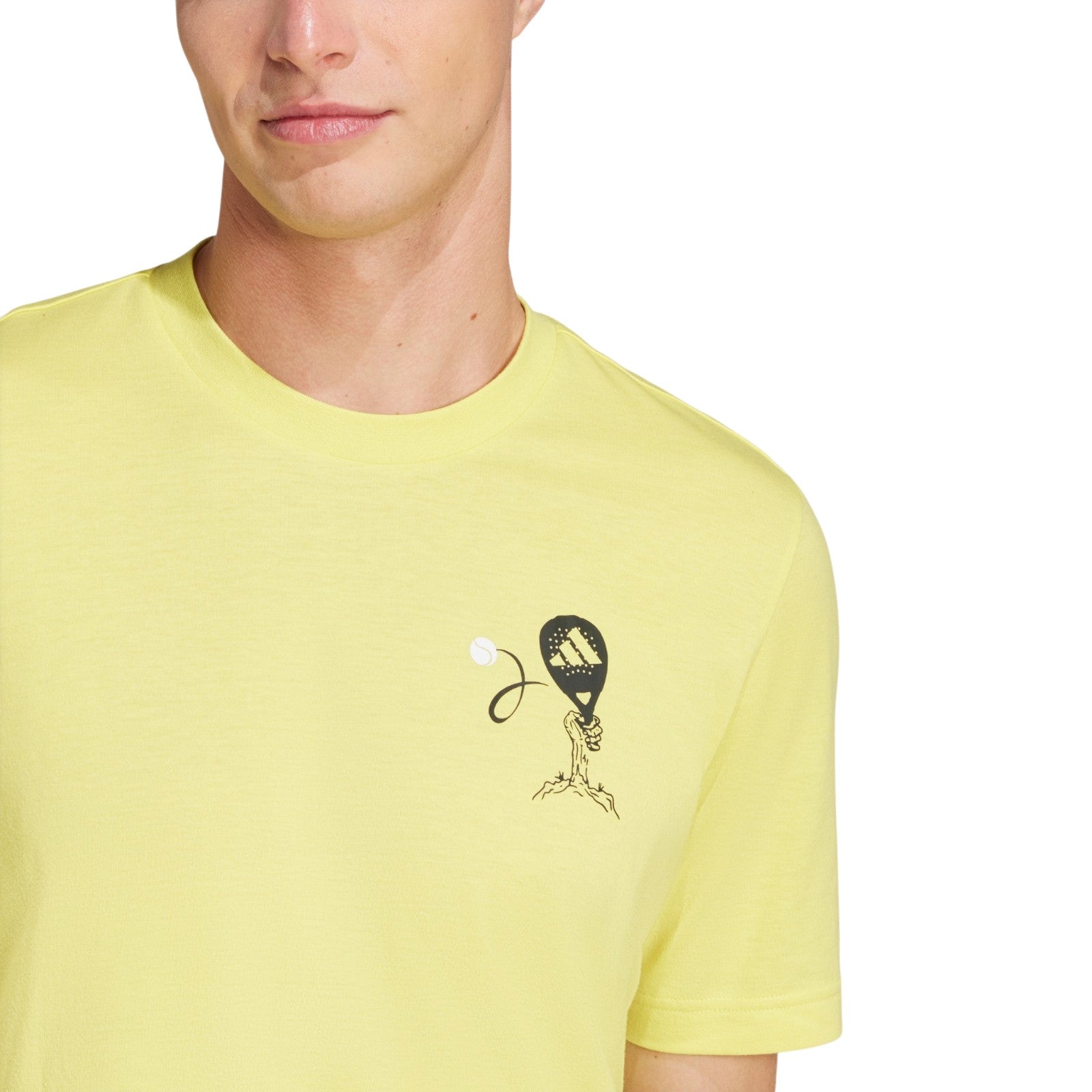 adidas Men's Padel Zone Graphic CLIMACOOL T-Shirt - Yellow
