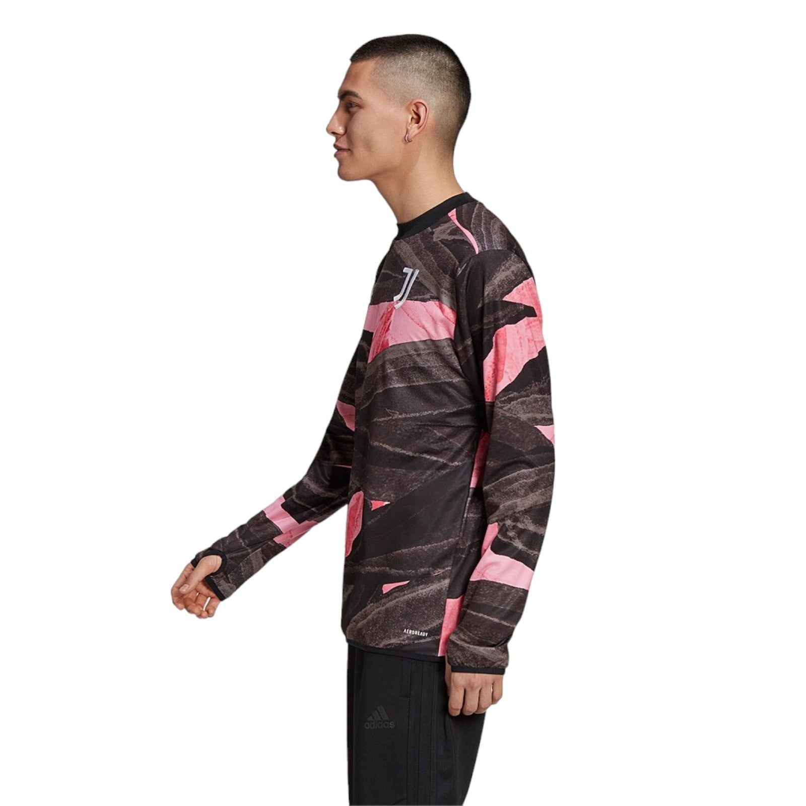 adidas Juventus Pre-Match Warm Up Top - Black / Pink - ViaductClothing - -