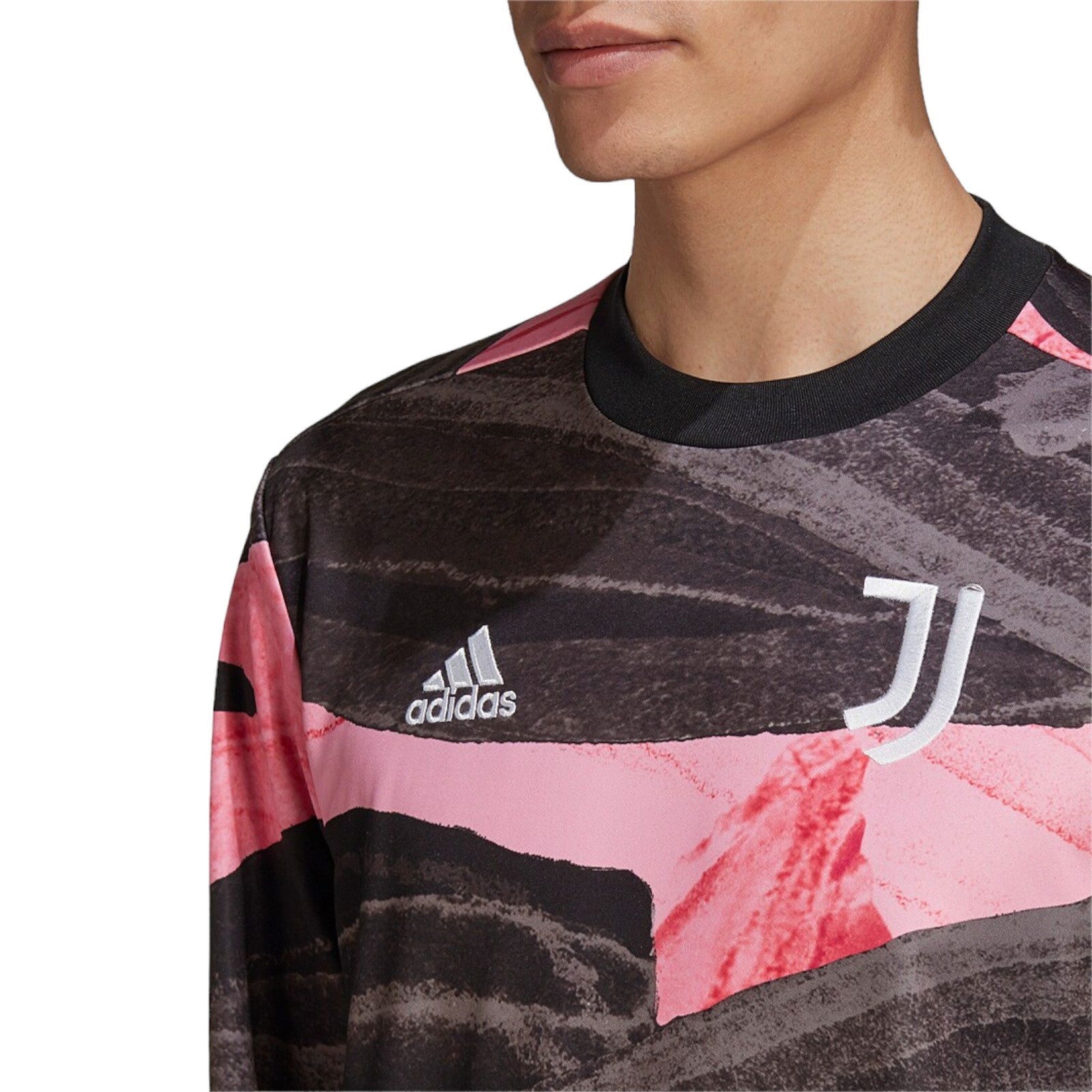 adidas Juventus Pre-Match Warm Up Top - Black / Pink - ViaductClothing - -