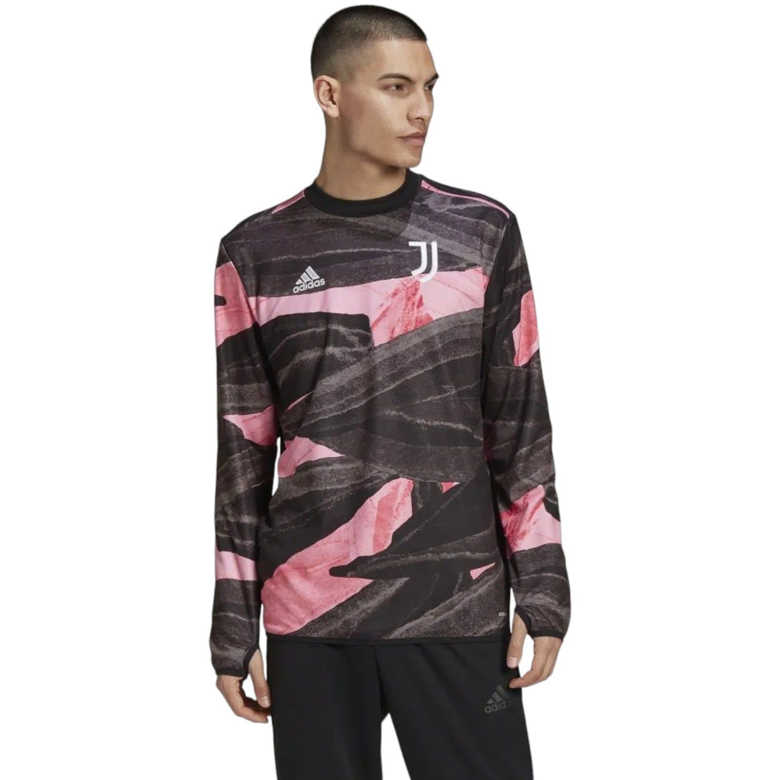 adidas Juventus Pre-Match Warm Up Top - Black / Pink - ViaductClothing - -