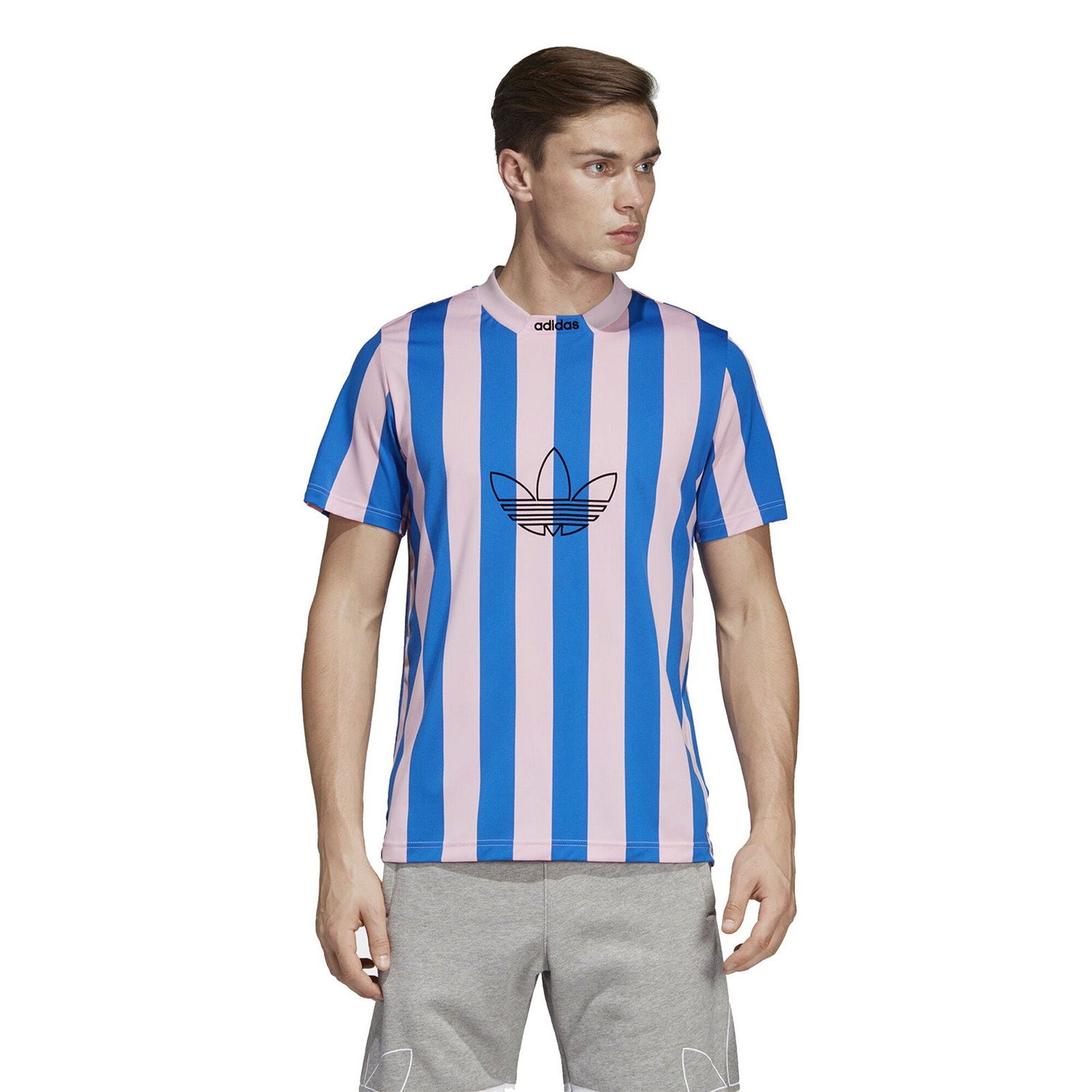 adidas Originals Stripes Jersey - Blue/Pink - ViaductClothing - -