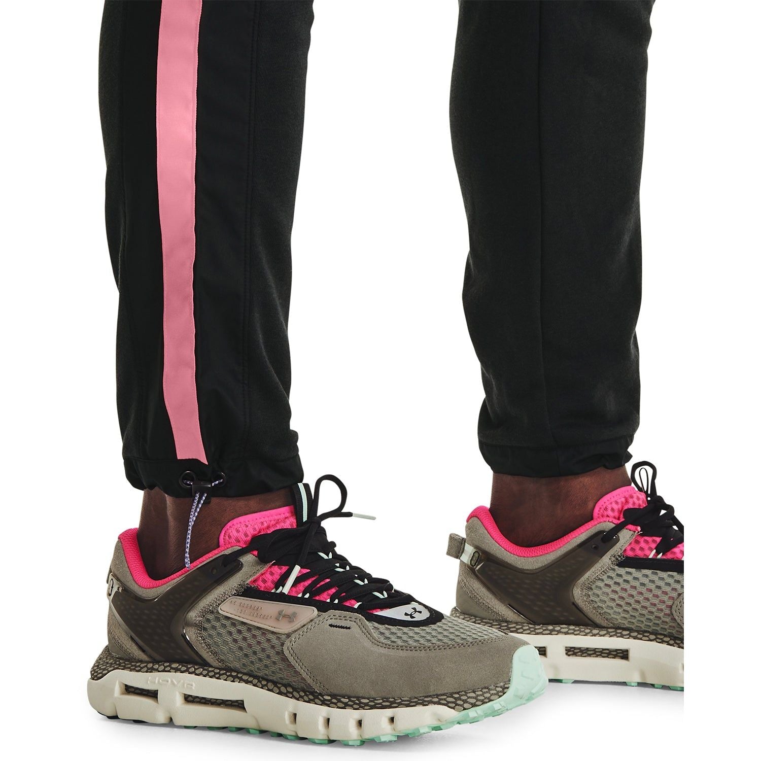 Under Armour UA Rival Terry AMP Joggers Pants - Black/Pink - ViaductClothing - -