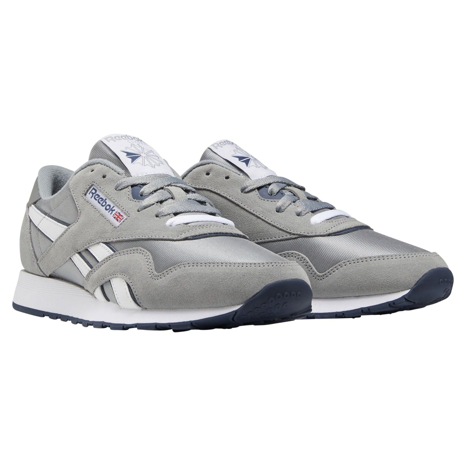 Reebok Unisex Classic Nylon Shoes -Grey/Platinum - ViaductClothing - -