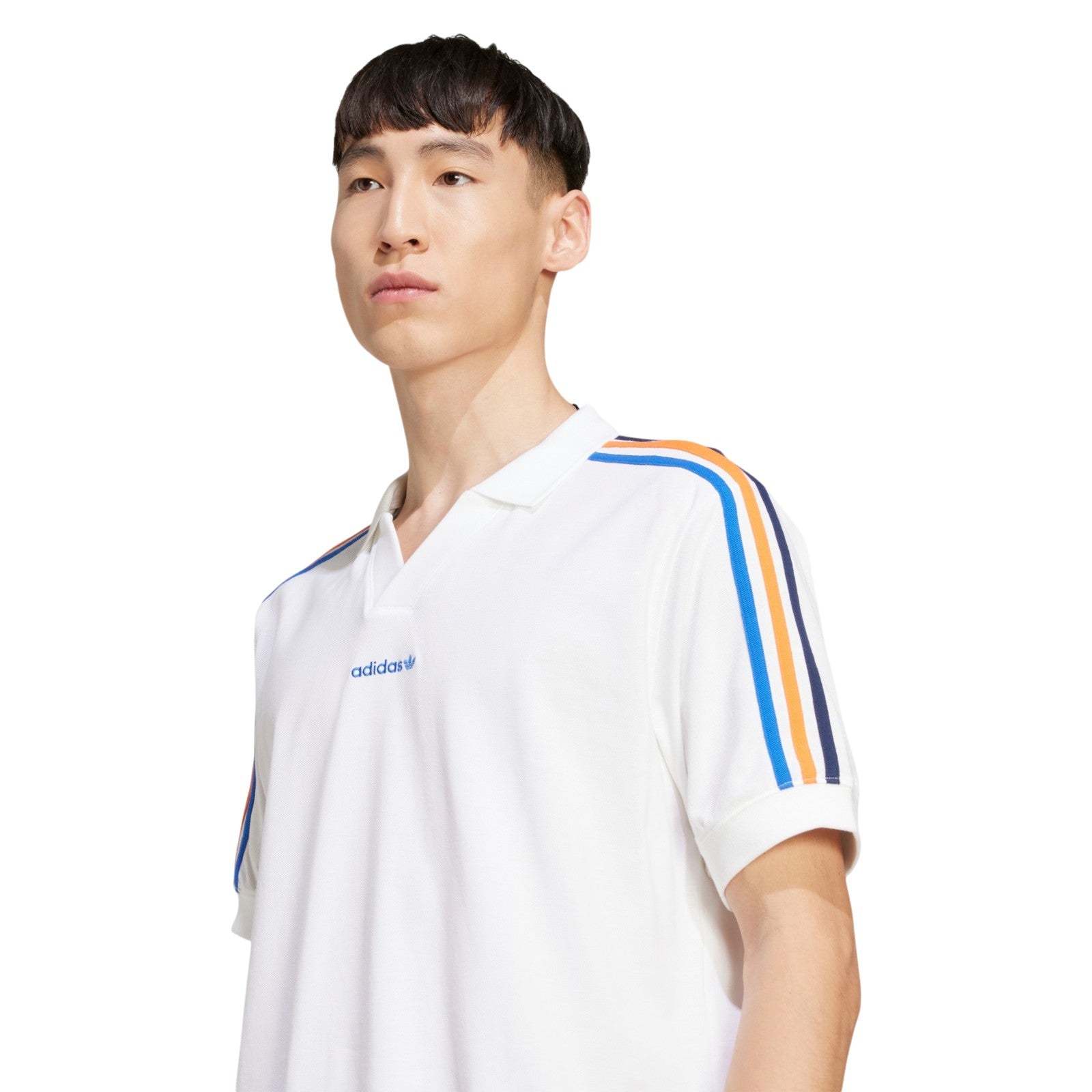 adidas Originals Men's V-Neck Polo Shirt - White