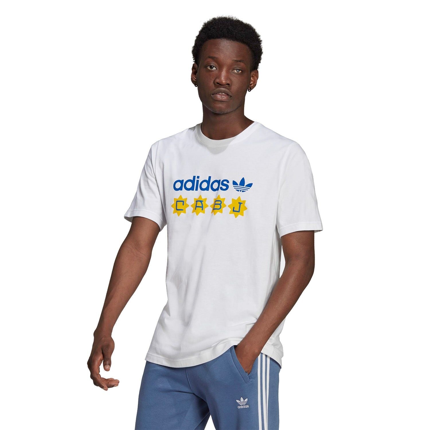 adidas Originals Boca Juniors 81 Tee - White / Power Blue - ViaductClothing - -