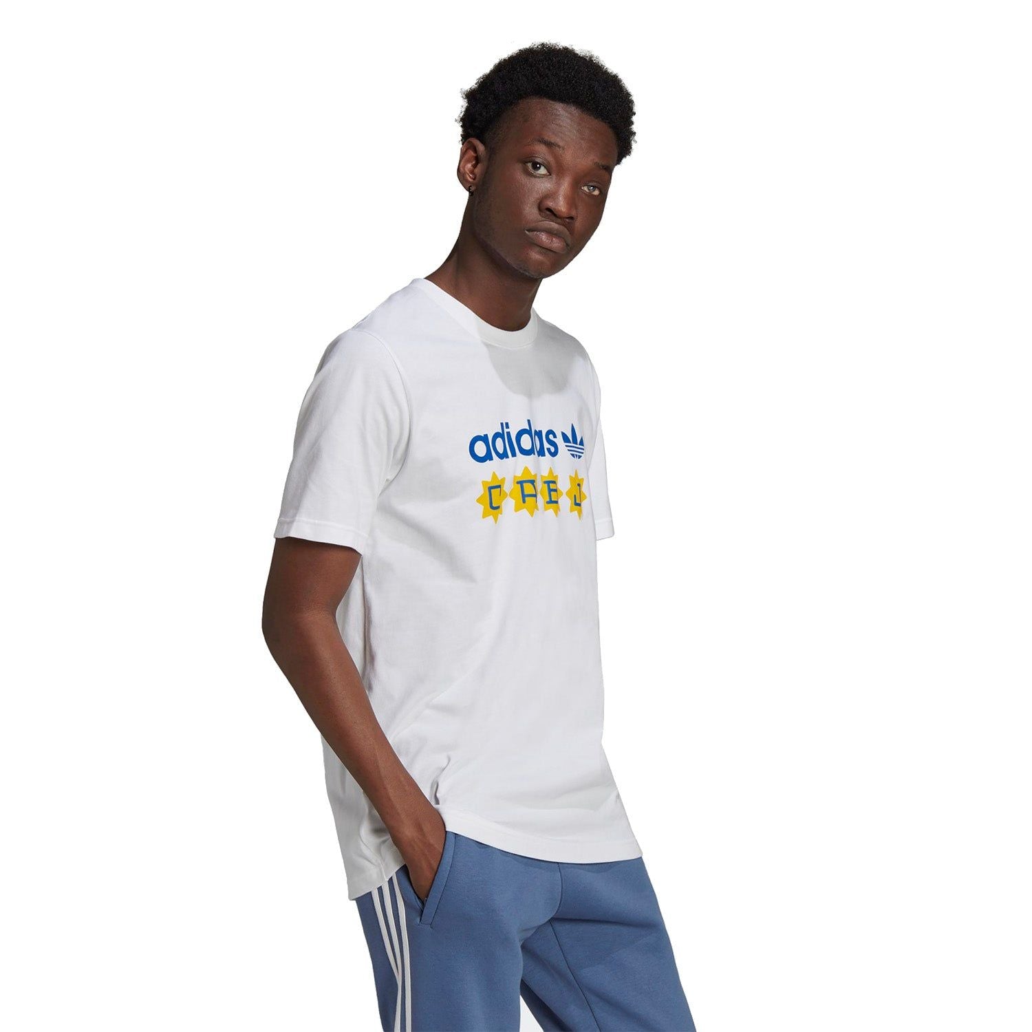 adidas Originals Boca Juniors 81 Tee - White / Power Blue - ViaductClothing - -