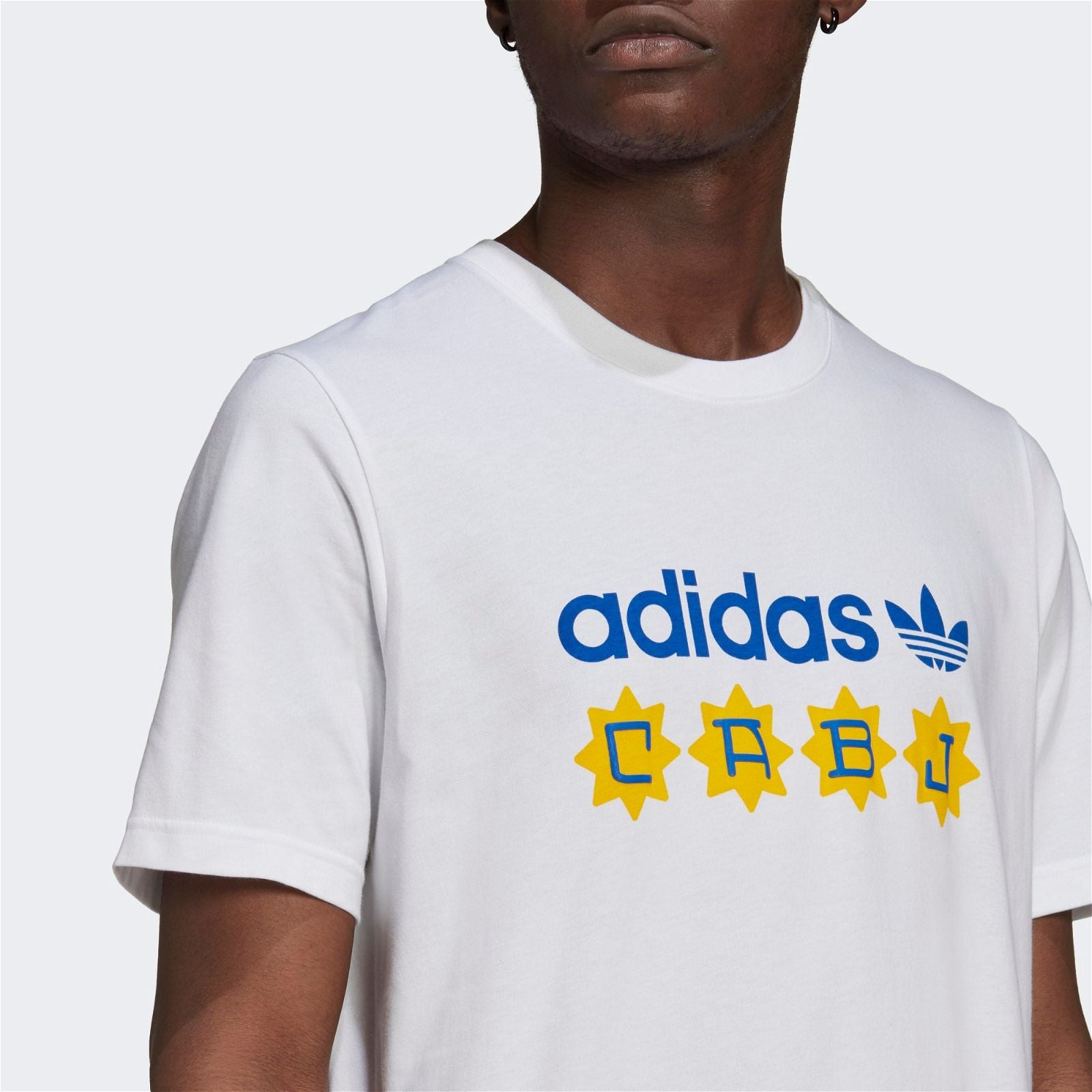 adidas Originals Boca Juniors 81 Tee - White / Power Blue - ViaductClothing - -