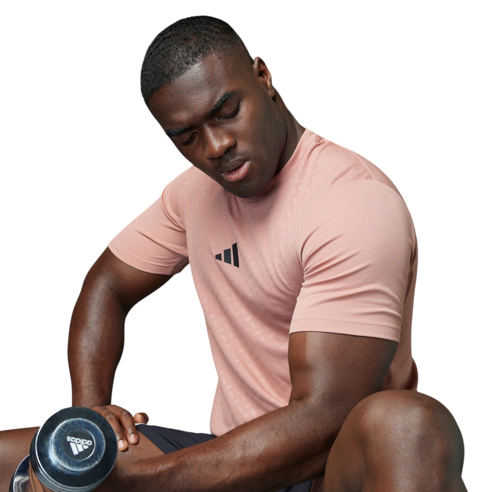 adidas Men's PrimeLift 3-Stripes T-Shirt - Warm Clay