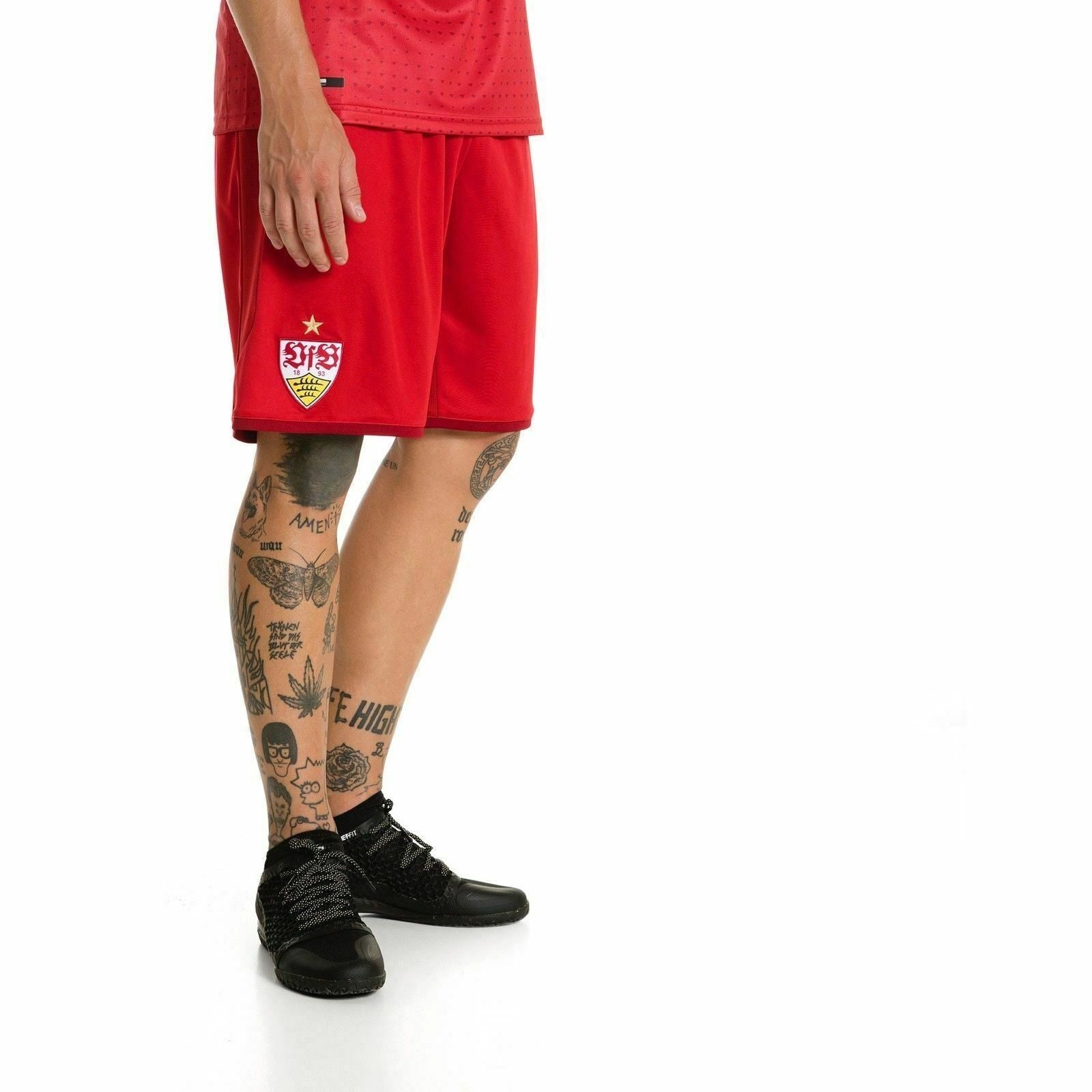 Puma VFB Stuttgart Home Shorts 17-18 - Red - ViaductClothing - -
