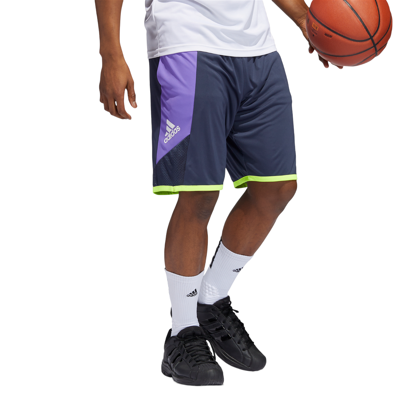 adidas Basketball Pro Madness Shorts - Shadow Navy / Purple - ViaductClothing - -