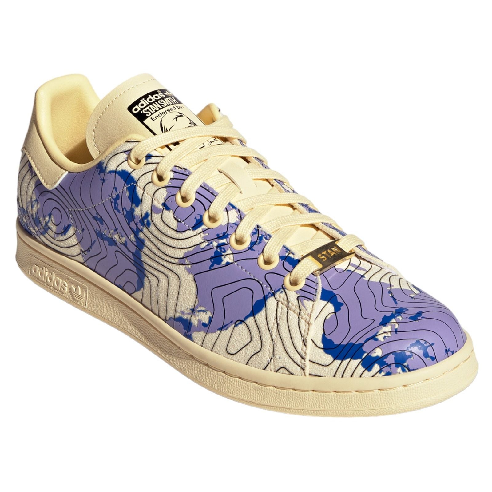 adidas Originals Stan Smith Weatherman Shoes - Cream / Purple - ViaductClothing - -