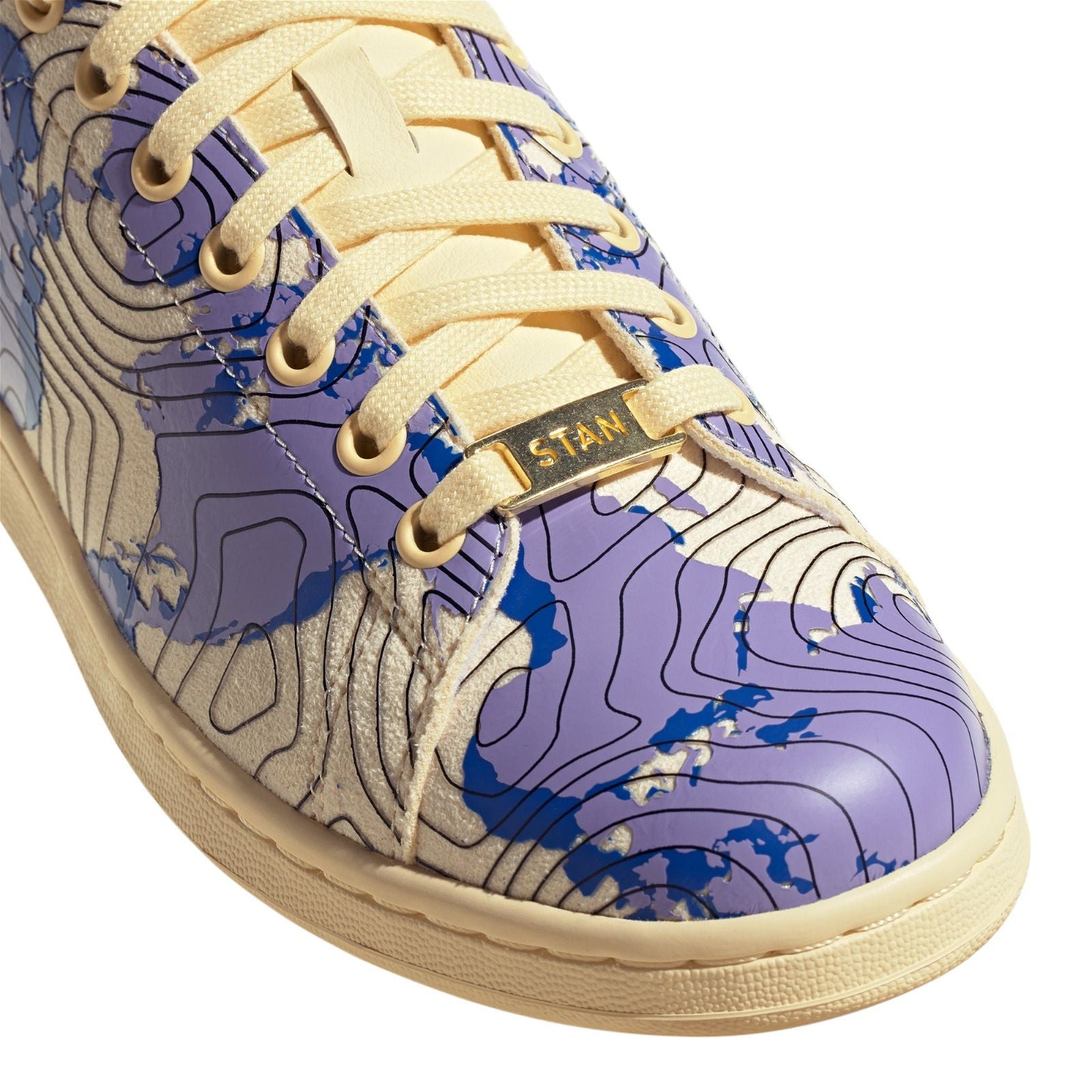 adidas Originals Stan Smith Weatherman Shoes - Cream / Purple - ViaductClothing - -