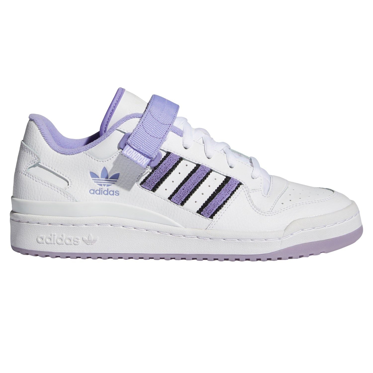 adidas Originals Womens Forum Low City Shoes - White/Purple - ViaductClothing - -